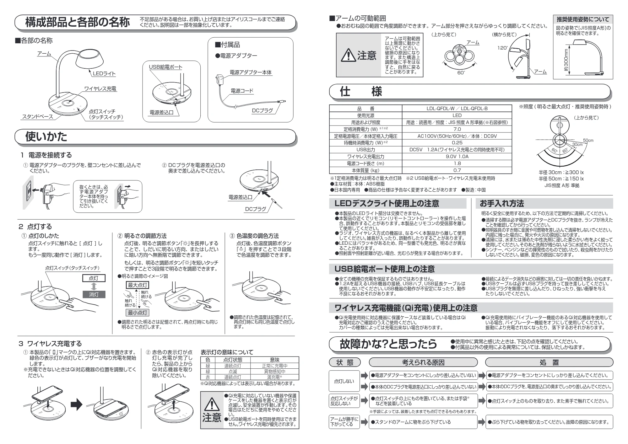 アイリスオーヤマ LDL-QFDL 取扱説明書 — 原本ページ — 2ページ