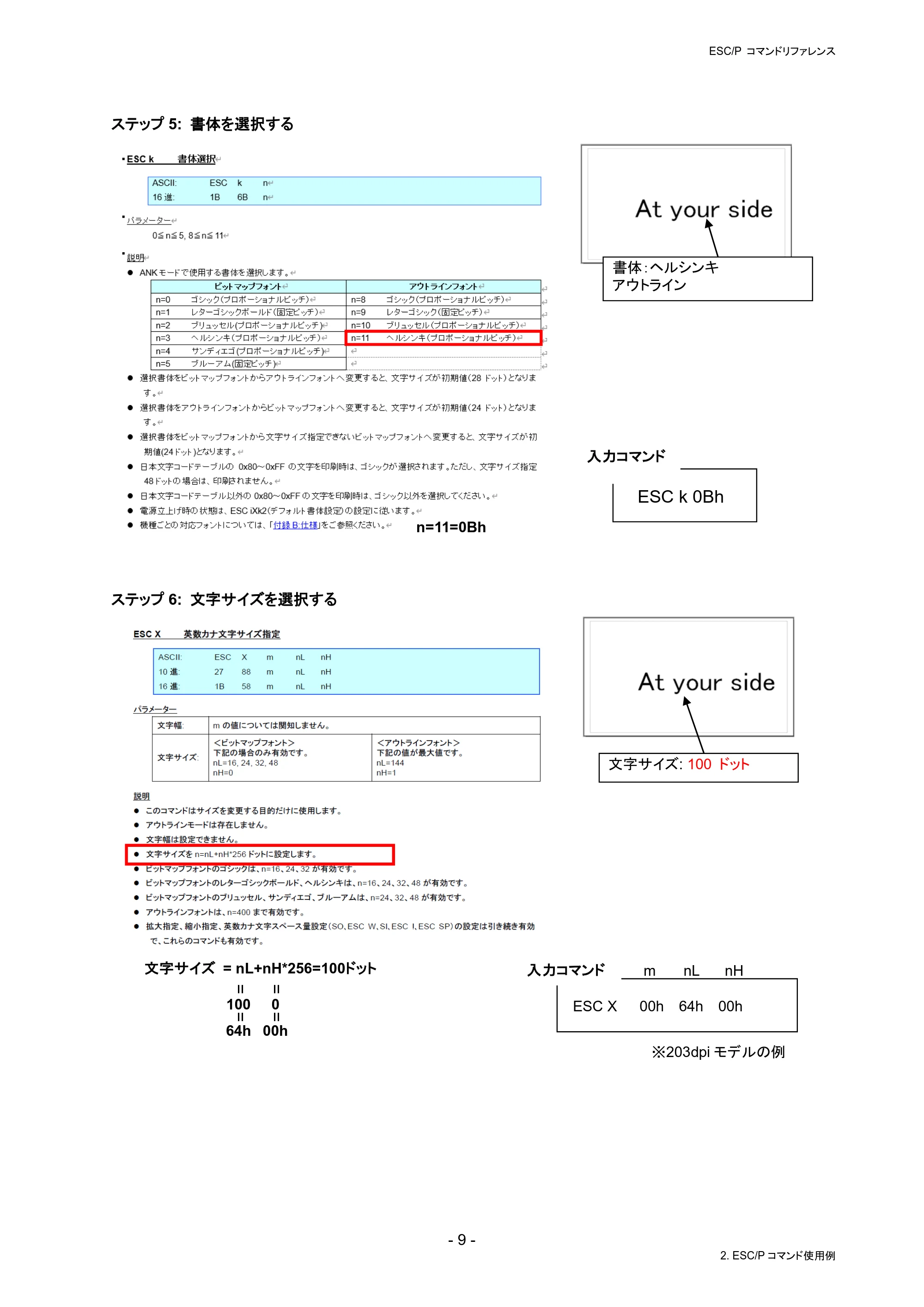 ブラザー RJ-4230B / RJ-4250WB / TD-2130N/ 2130NSA ESC/Pコマンドリファレンス — 原本ページ — 15ページ