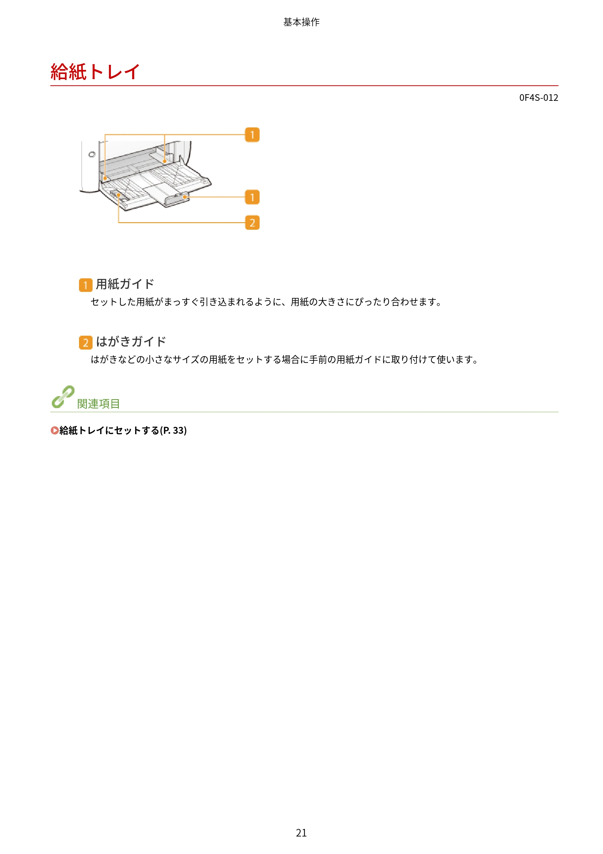 キヤノン LBP6040/LBP6030 ユーザーズガイド(PDF) 2019年11月7日更新(PDF:3.73MB) — 給紙トレイ — 原本ページ — 25ページ