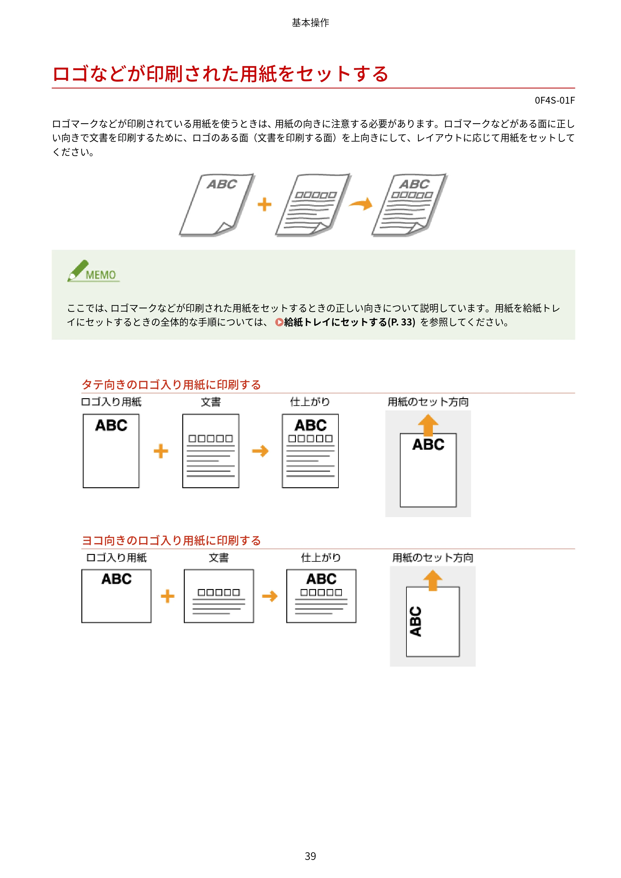 キヤノン LBP6040/LBP6030 ユーザーズガイド（PDF） 2019年11月7日更新（PDF：3.73MB） — ロゴなどが印刷された用紙をセットする — 原本ページ — 43ページ