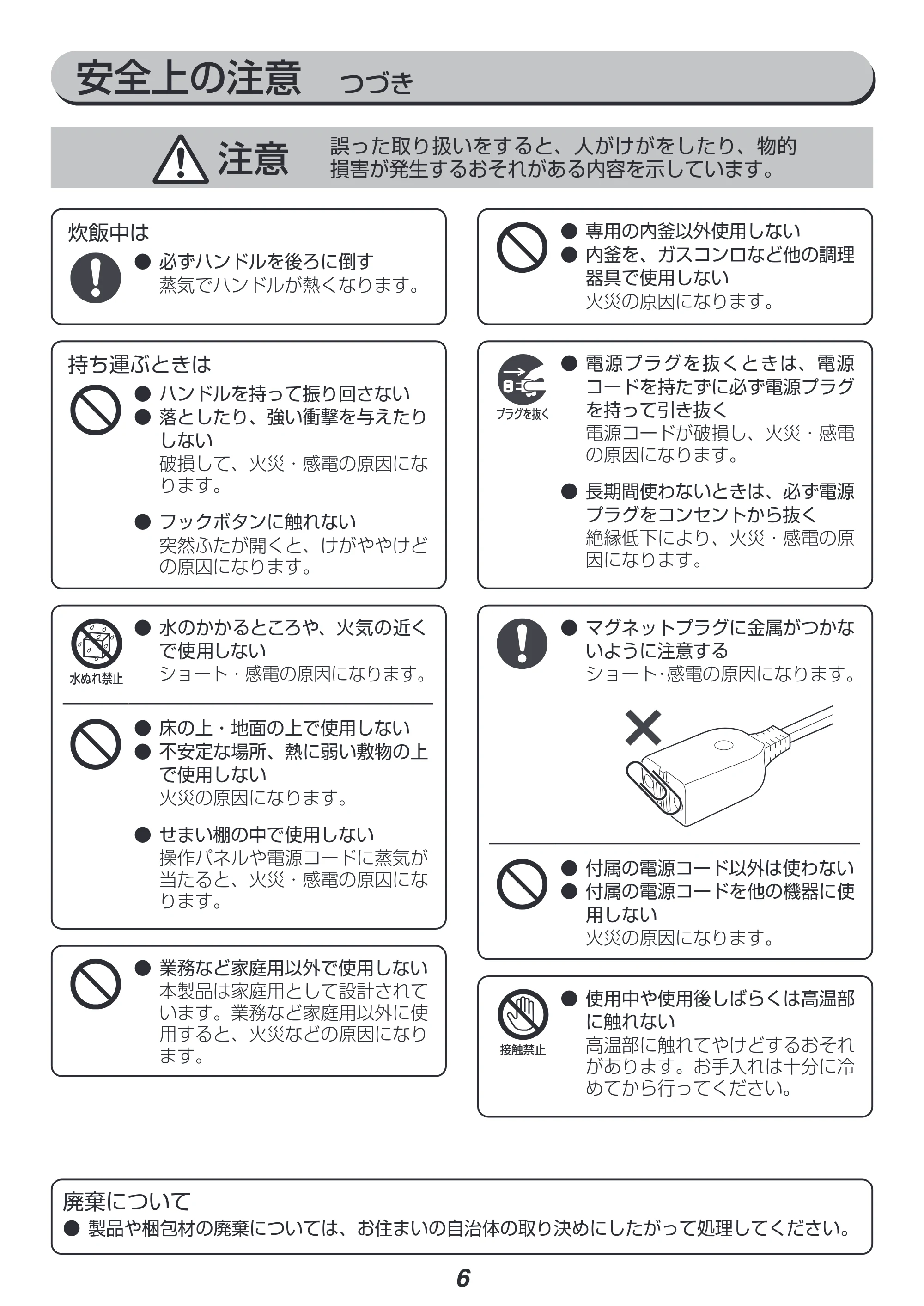 アイリスオーヤマ KRC-ME30 取扱説明書 — 原本ページ — 6ページ