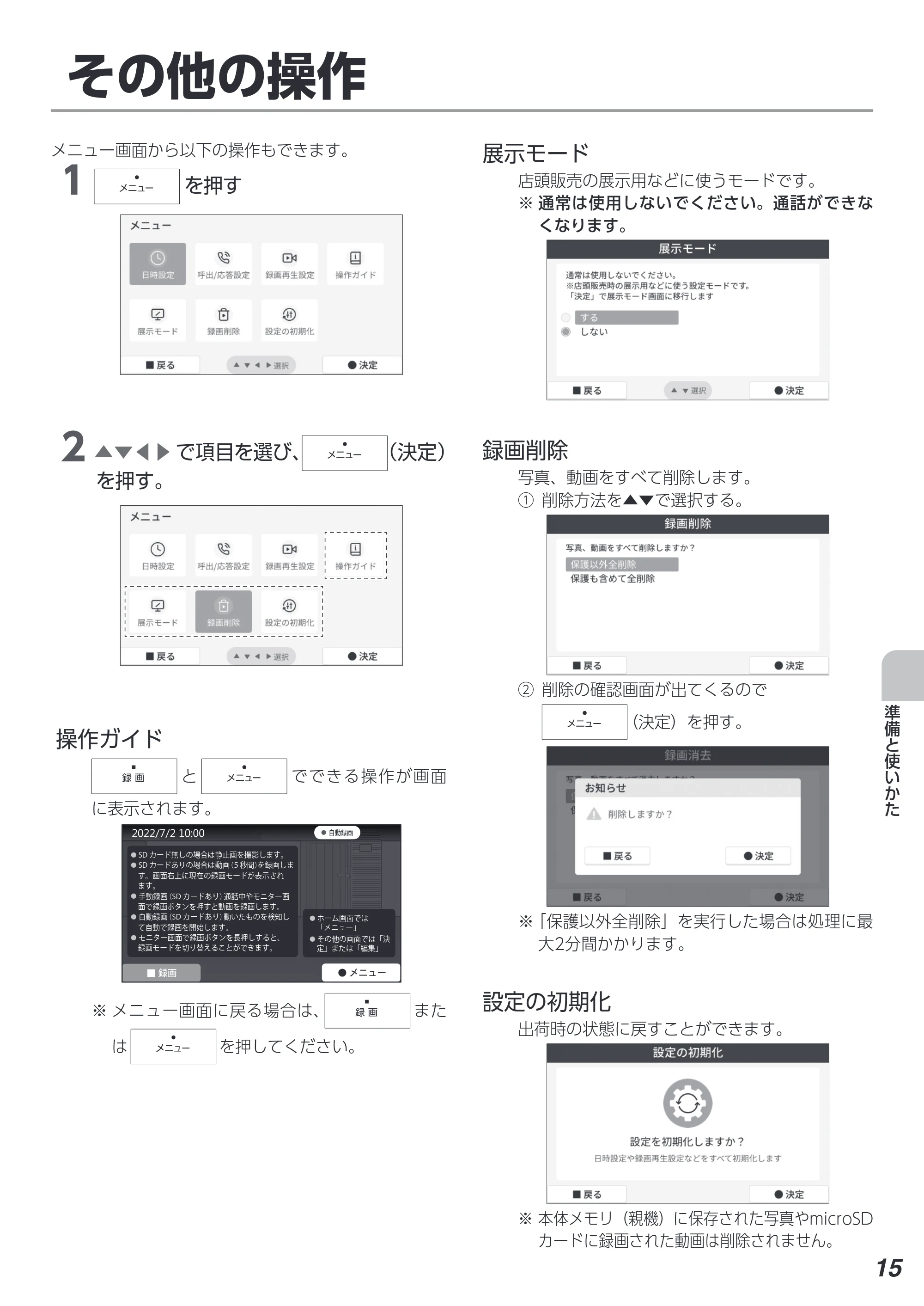 アイリスオーヤマ TD-SM3010-WSH 取扱説明書 — 原本ページ — 15ページ