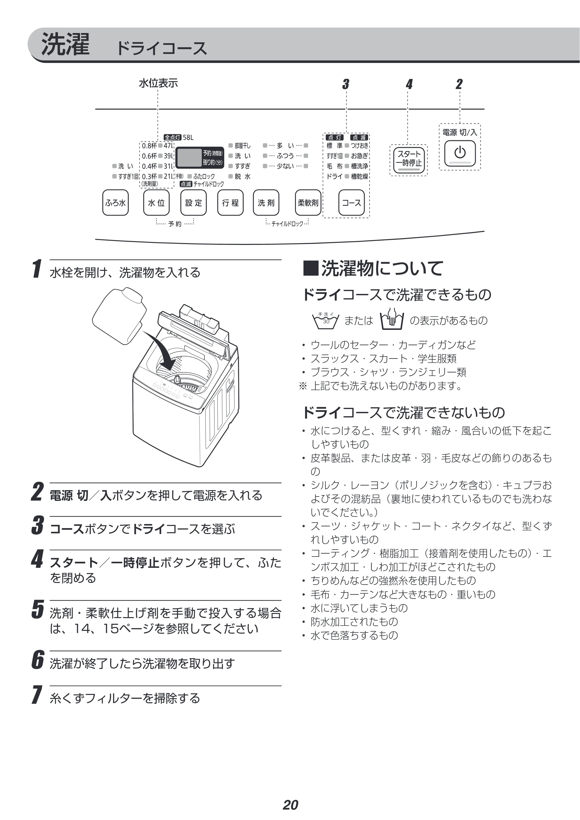 アイリスオーヤマ IAW-T804 取扱説明書 — 原本ページ — 20ページ