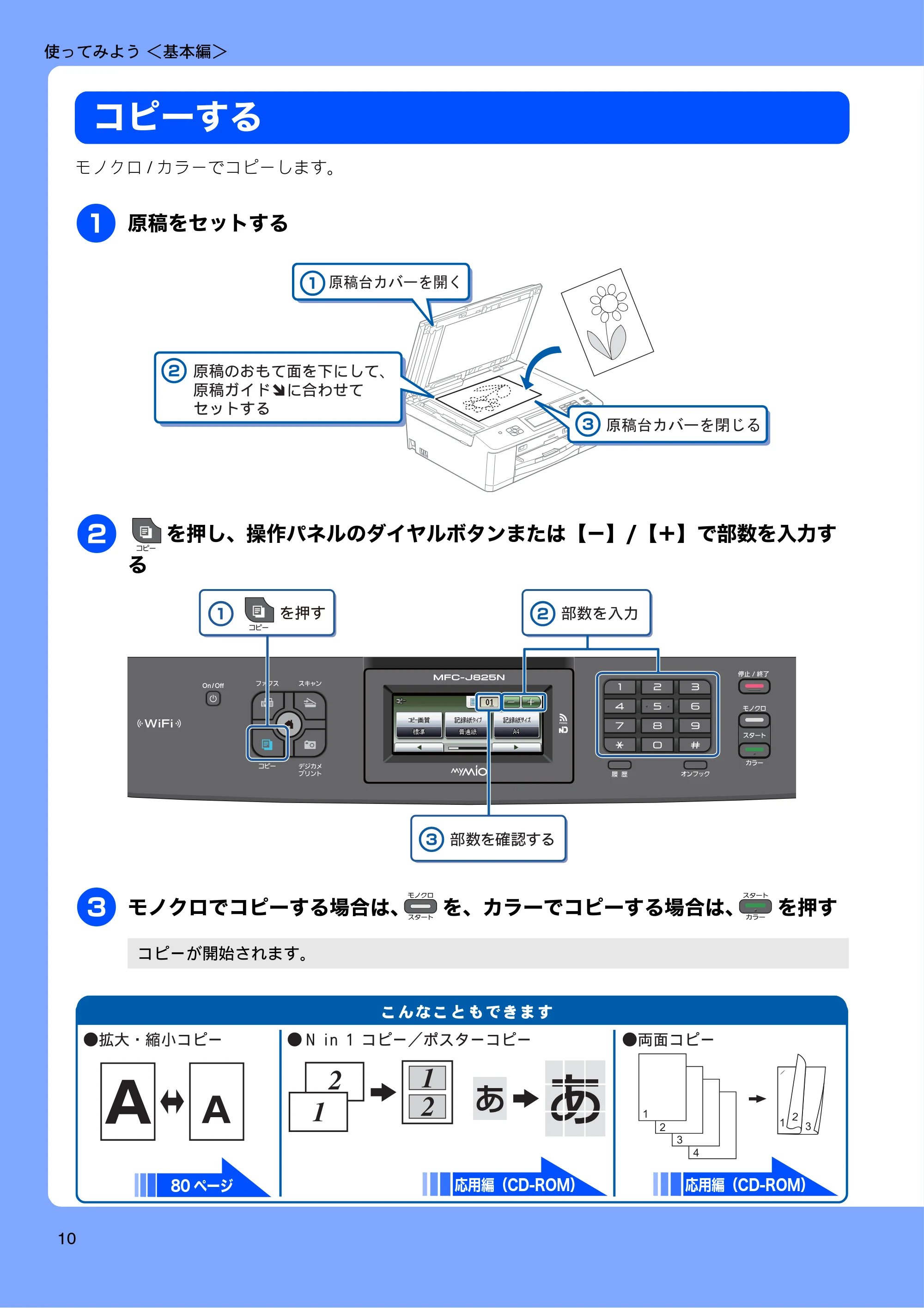 ブラザー MFC-J825N ユーザーズガイド ～基本編～ — コピーする — 原本ページ — 12ページ
