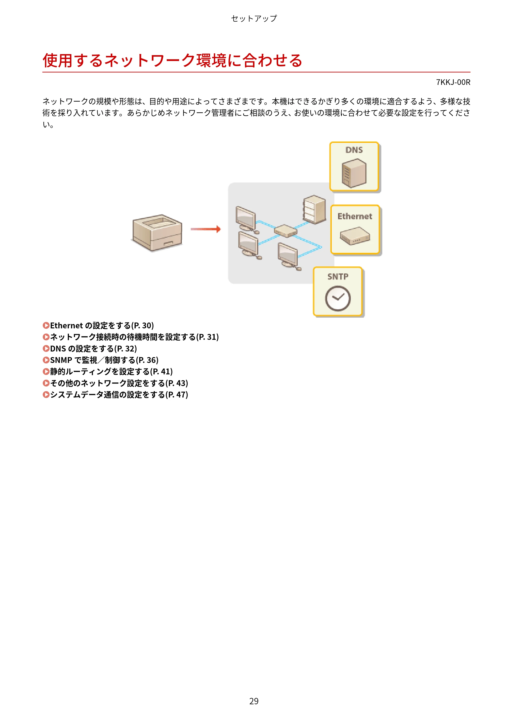 キヤノン LBP722Ci ユーザーズガイド 2026年6月25日更新(PDF:6.52MB) — 使用するネットワーク環境に合わせる — 原本ページ — 37ページ