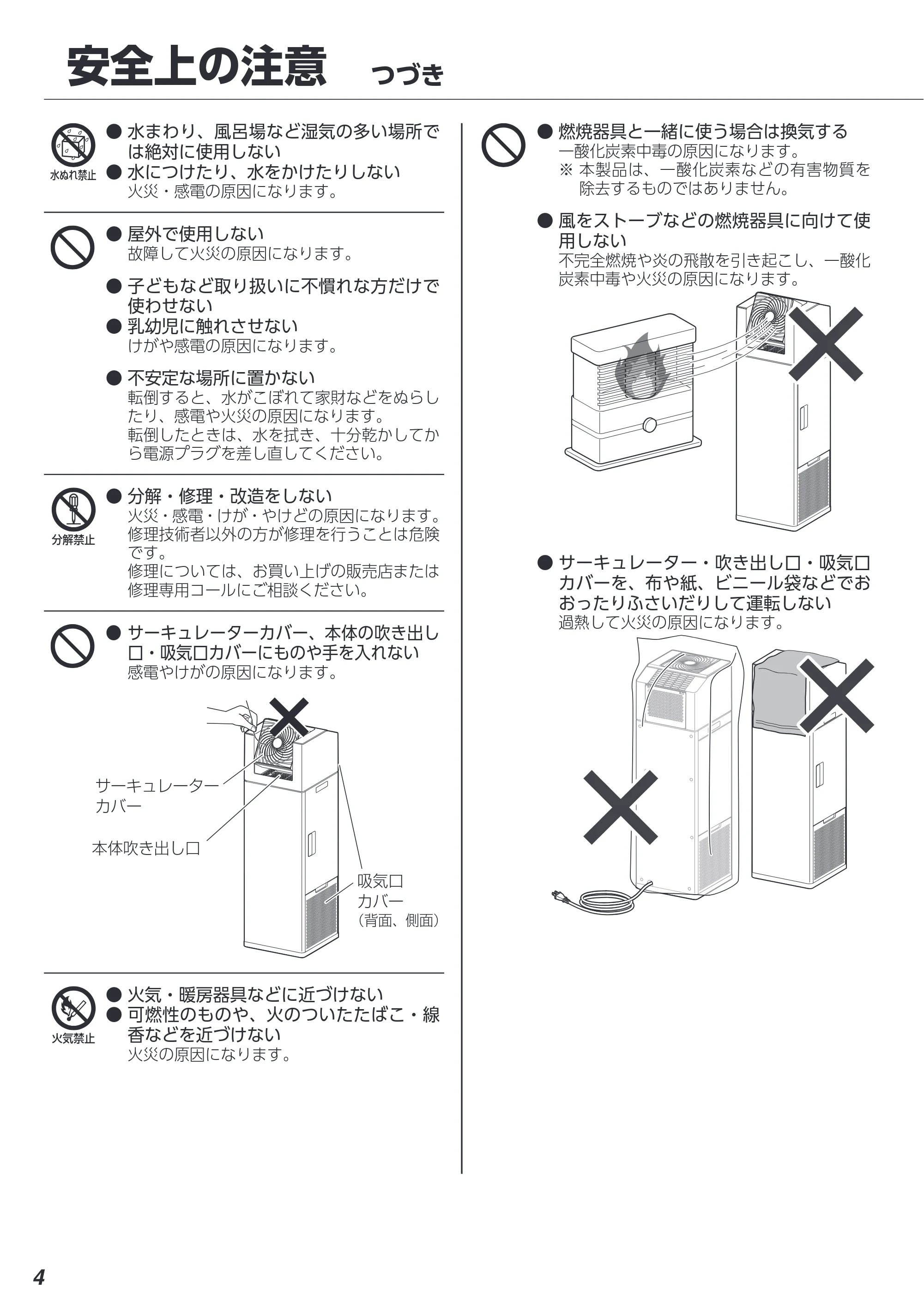 アイリスオーヤマ CHA-A55 取扱説明書 — 原本ページ — 4ページ