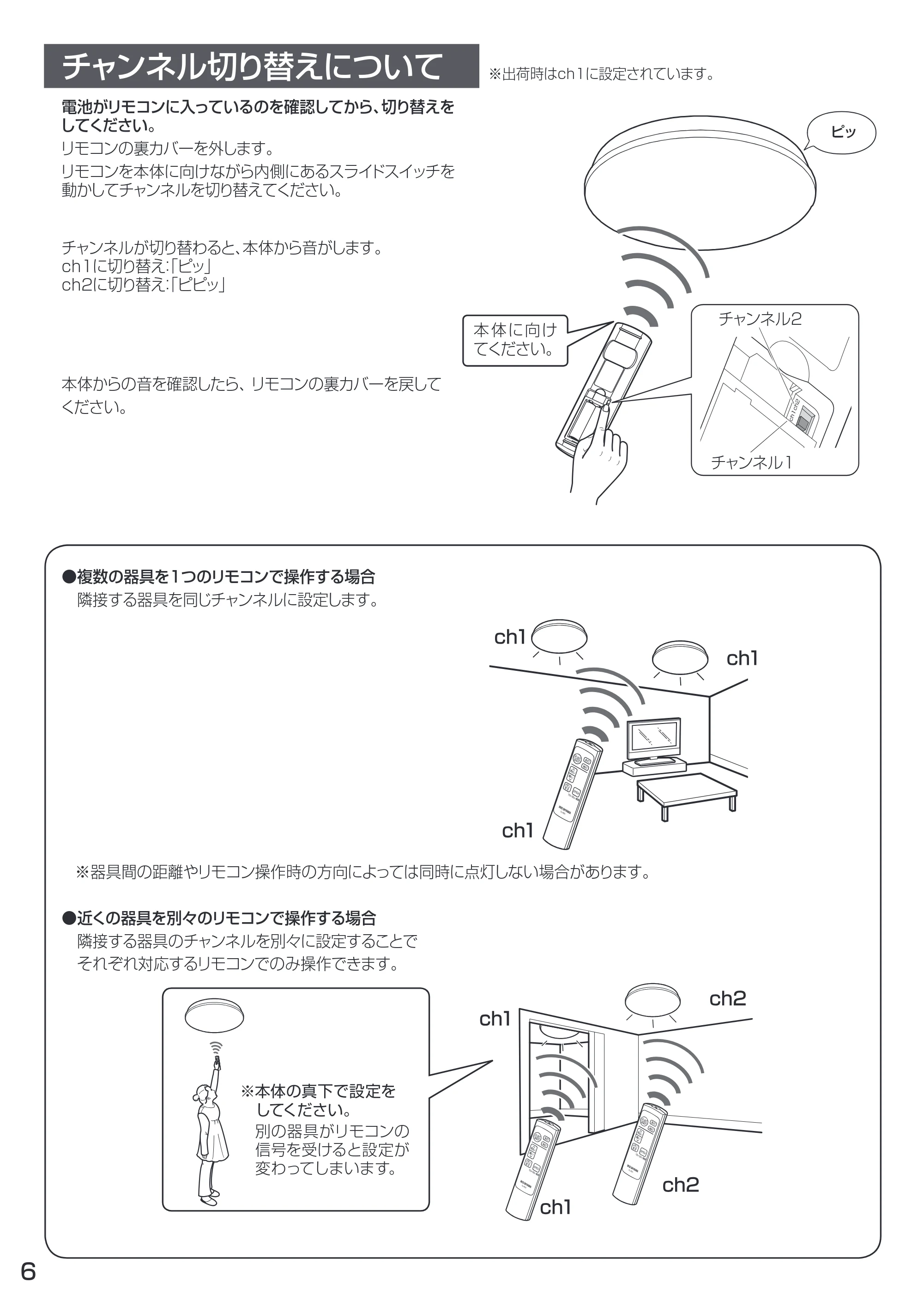 アイリスオーヤマ CL8D-N1 取扱説明書 — 取り付け — 原本ページ — 6ページ