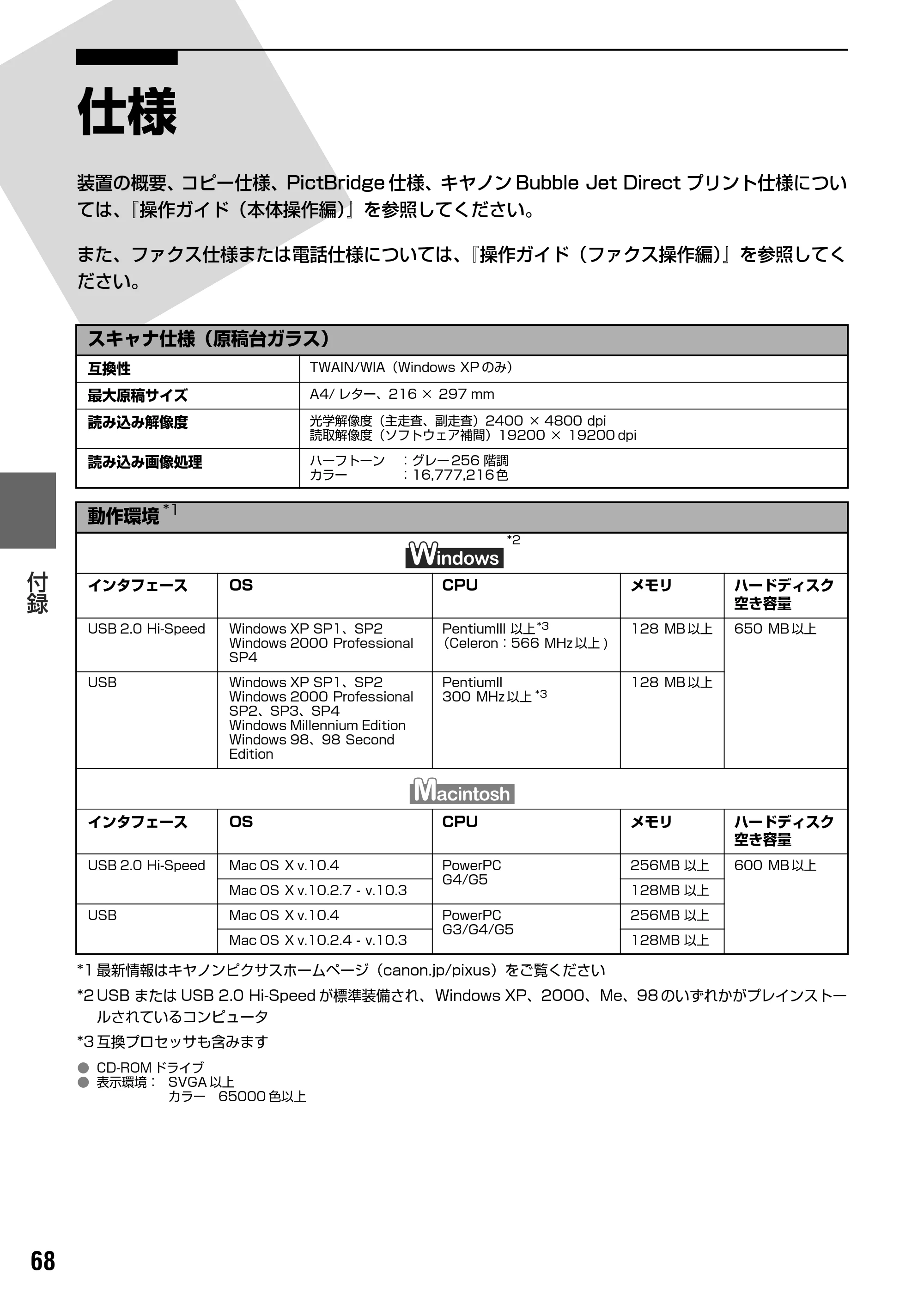 キヤノン PIXUS MP830 操作ガイド（パソコン操作編） （PDF形式／16.21Mバイト） — お問い合わせの前に — 原本ページ — 70ページ