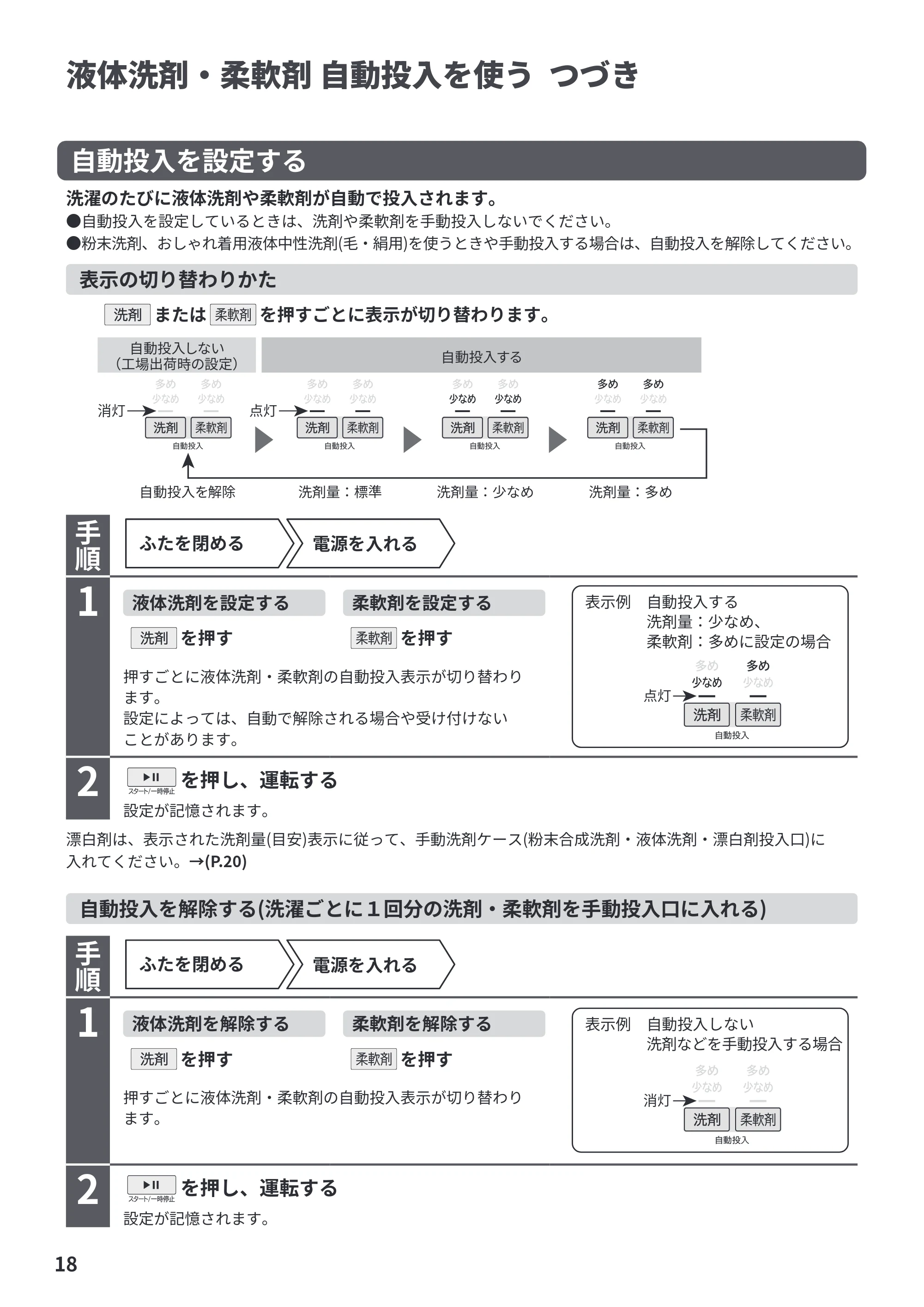 日立 BW-X100PE6 / BW-X90PE6 取扱説明書 — 原本ページ — 18ページ