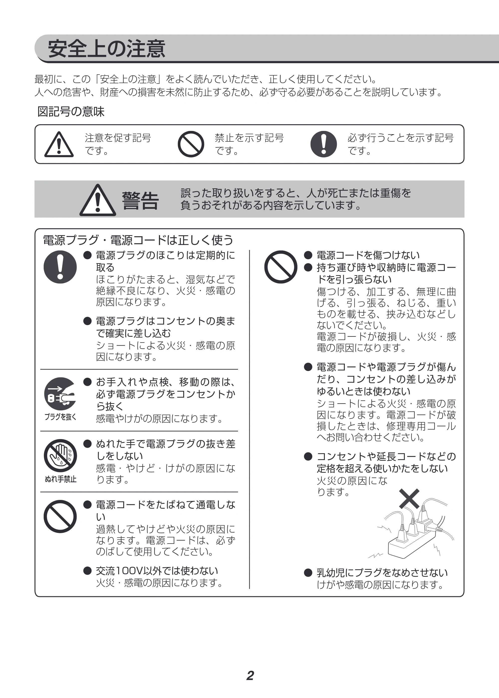 アイリスオーヤマ RC-SA30 取扱説明書 — 原本ページ — 2ページ
