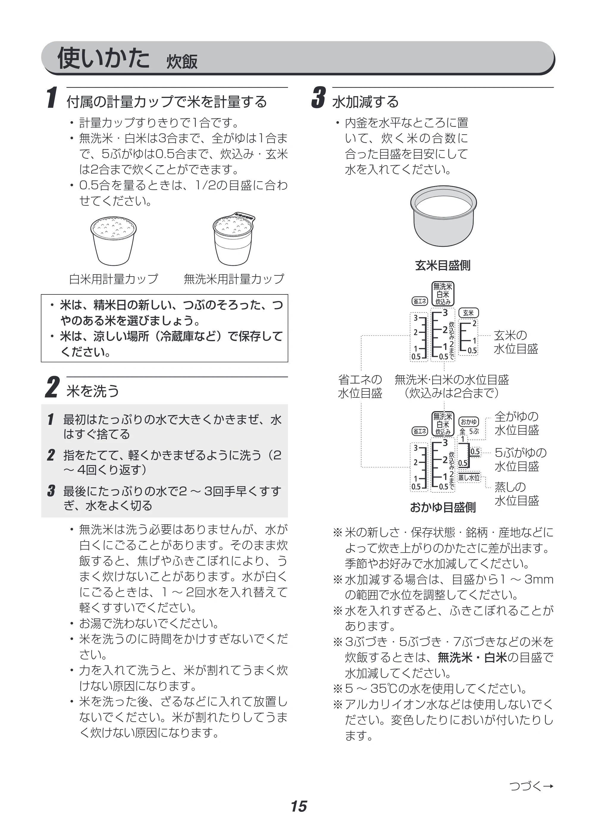 アイリスオーヤマ RC-SA30 取扱説明書 — 原本ページ — 15ページ