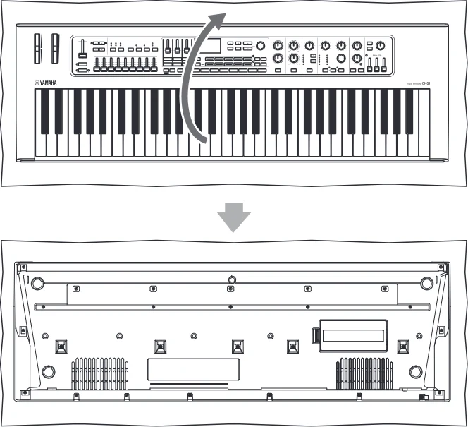 ヤマハ CK88 / CK61 CK88 CK61 取扱説明書 — 電池を使う — 図版 23-2 — 23ページ