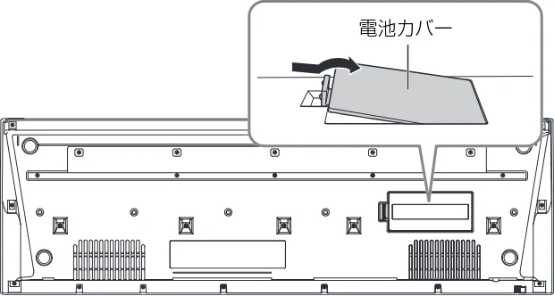 ヤマハ CK88 / CK61 CK88 CK61 取扱説明書 — 電池を使う — 図版 23-5 — 23ページ