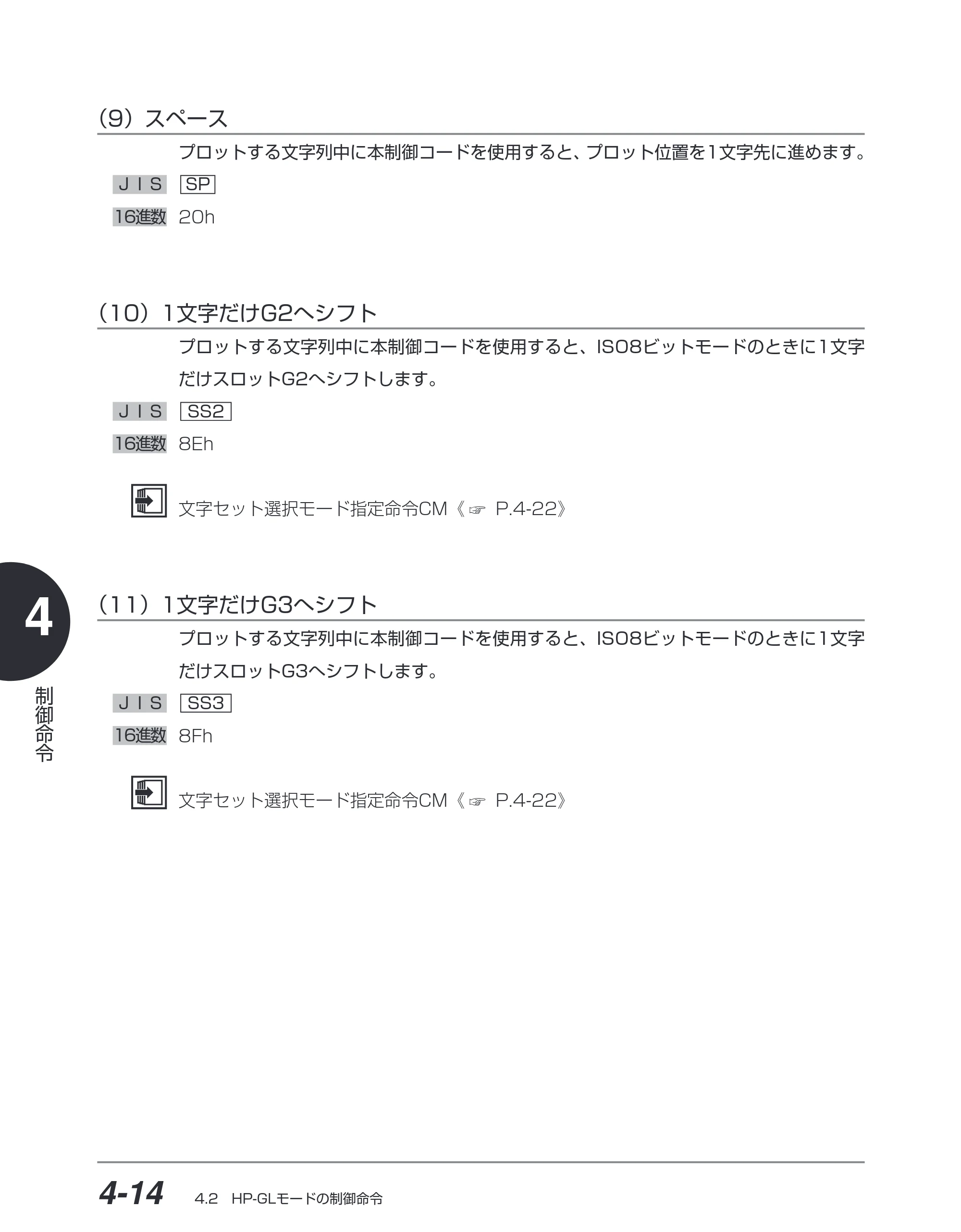 キヤノン BIJ2350/BIJ1350/BIJ1350D HP-GLユーザーズガイド （PDF形式／1.91Mバイト） — （9）スペース — 原本ページ — 85ページ
