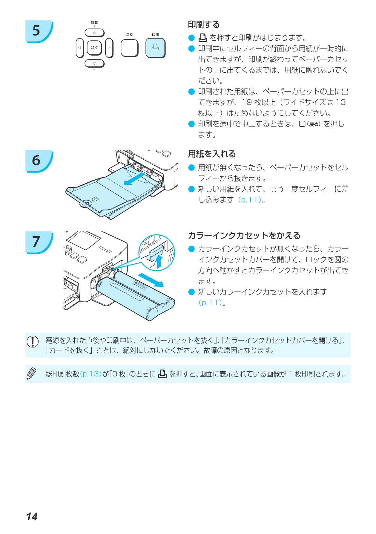 キヤノン SELPHY CP780 プリンターユーザーガイド (PDF形式/4.59Mバイト) — 図版 14-1 — 14ページ