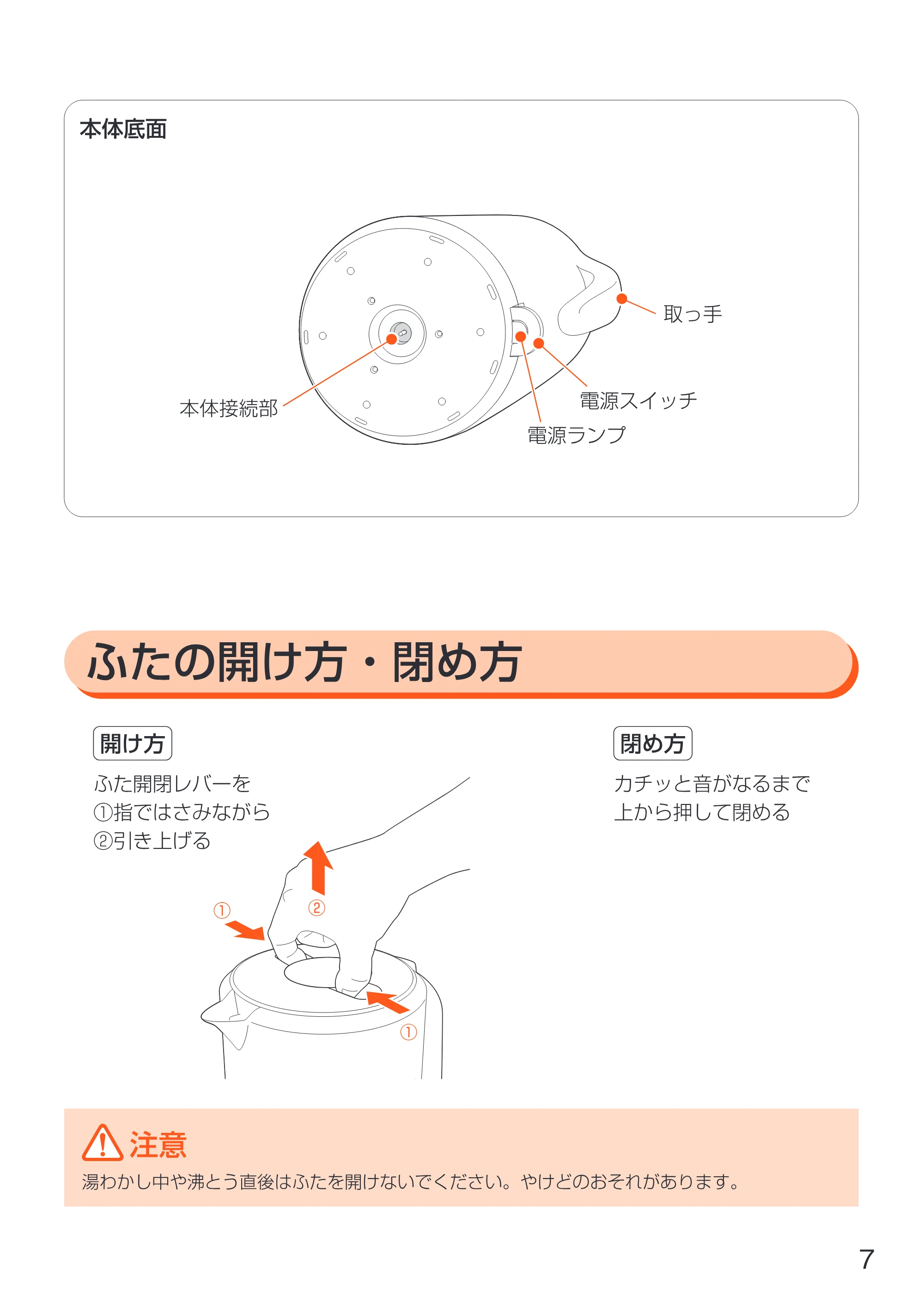 アイリスオーヤマ EDK-1000KW 取扱説明書 — 原本ページ — 7ページ