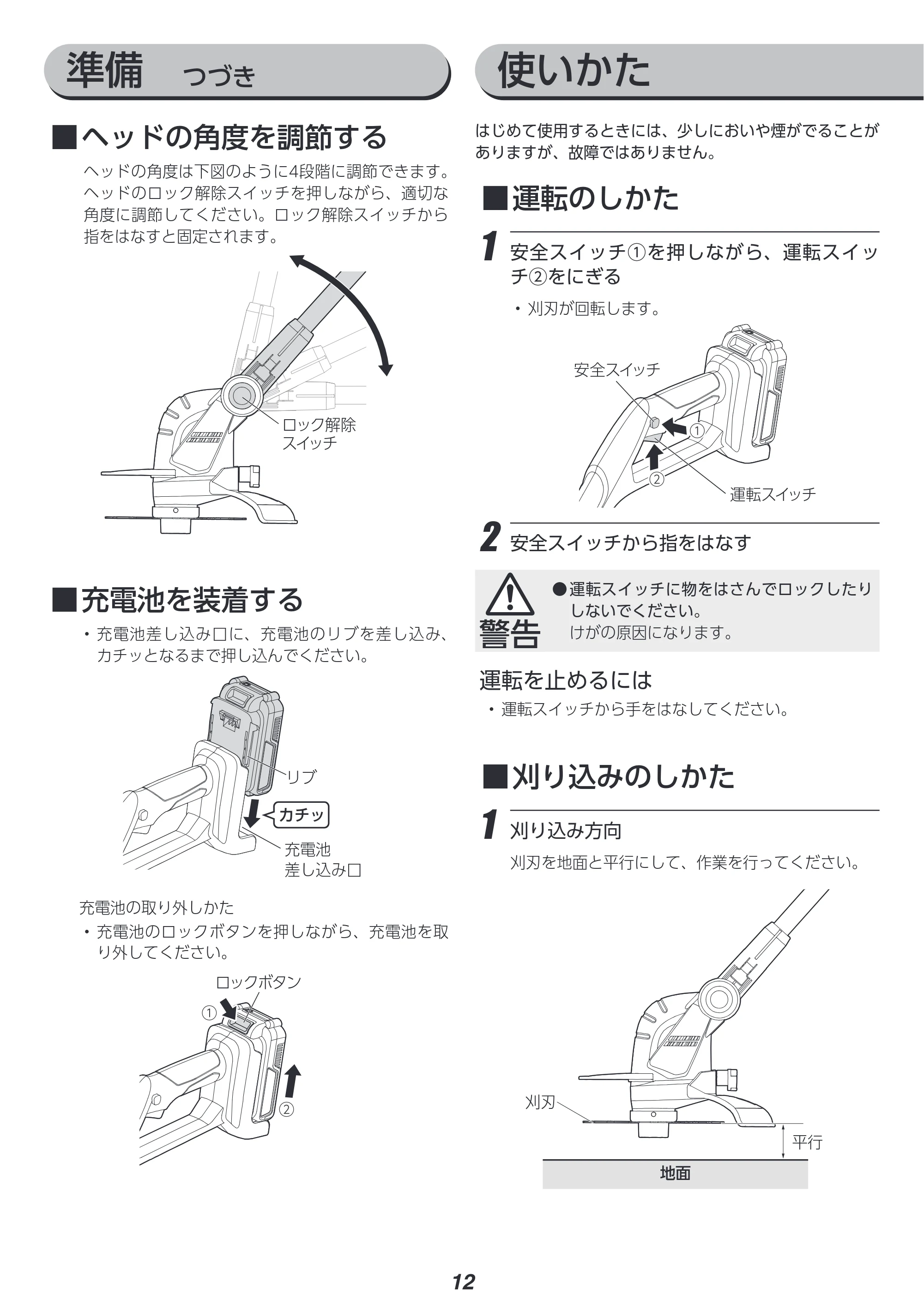 アイリスオーヤマ JGT160M2 取扱説明書 — 原本ページ — 12ページ
