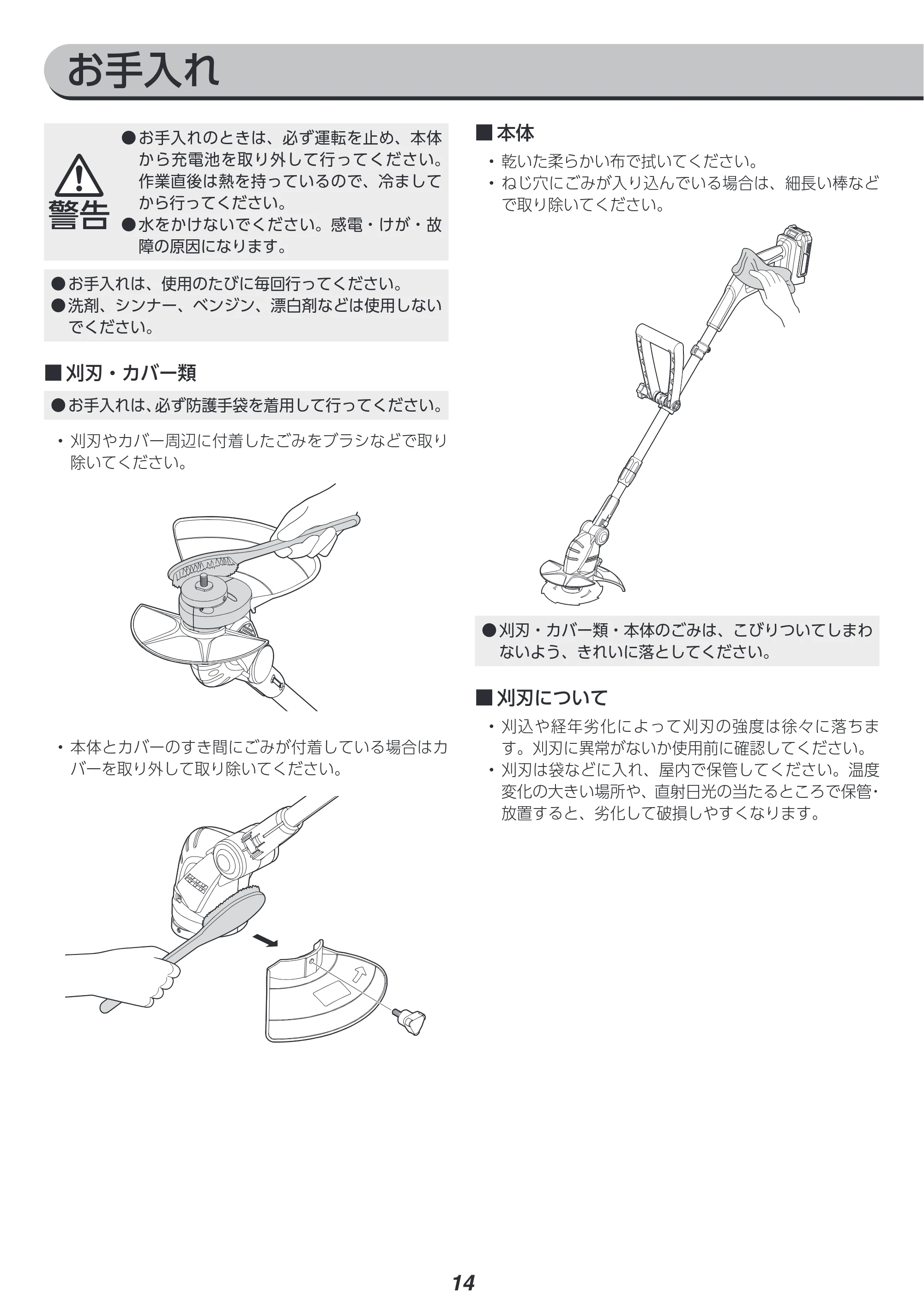 アイリスオーヤマ JGT160M2 取扱説明書 — 原本ページ — 14ページ
