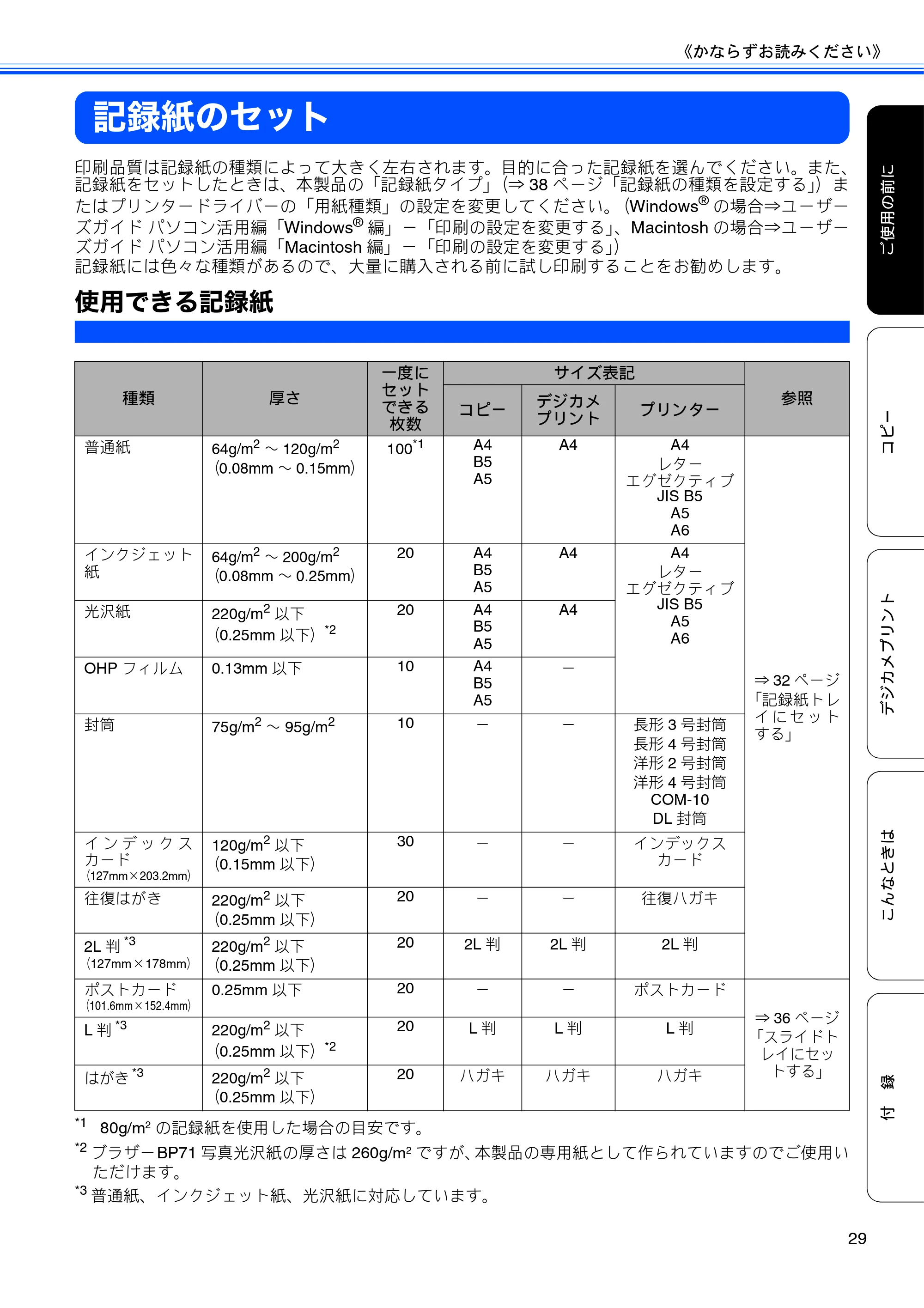 ブラザー DCP-J940N-B/W/ECO ユーザーズガイド ~基本編~ — 記録紙のセット — 原本ページ — 31ページ