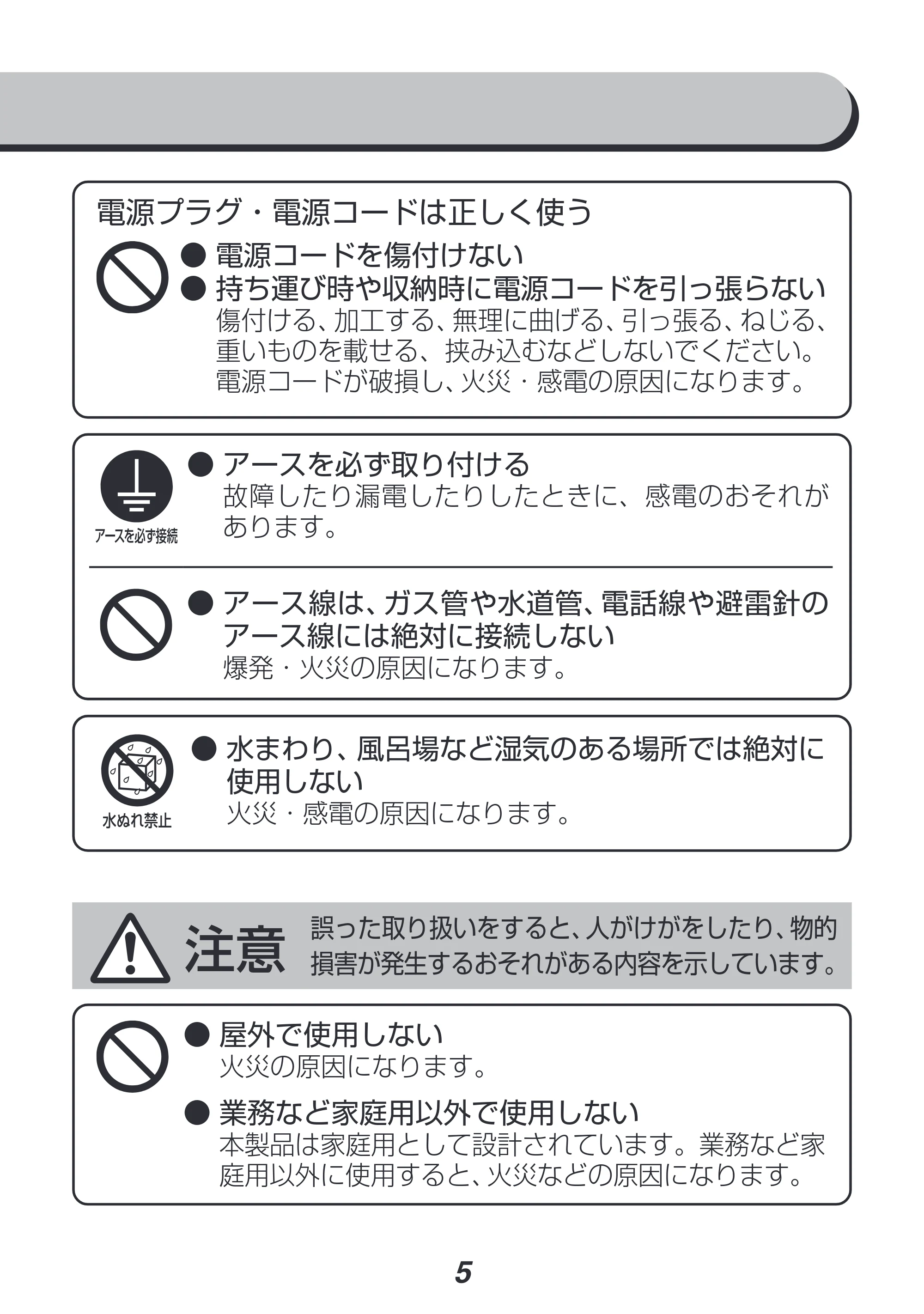 アイリスオーヤマ LTC-02 取扱説明書 — 原本ページ — 5ページ