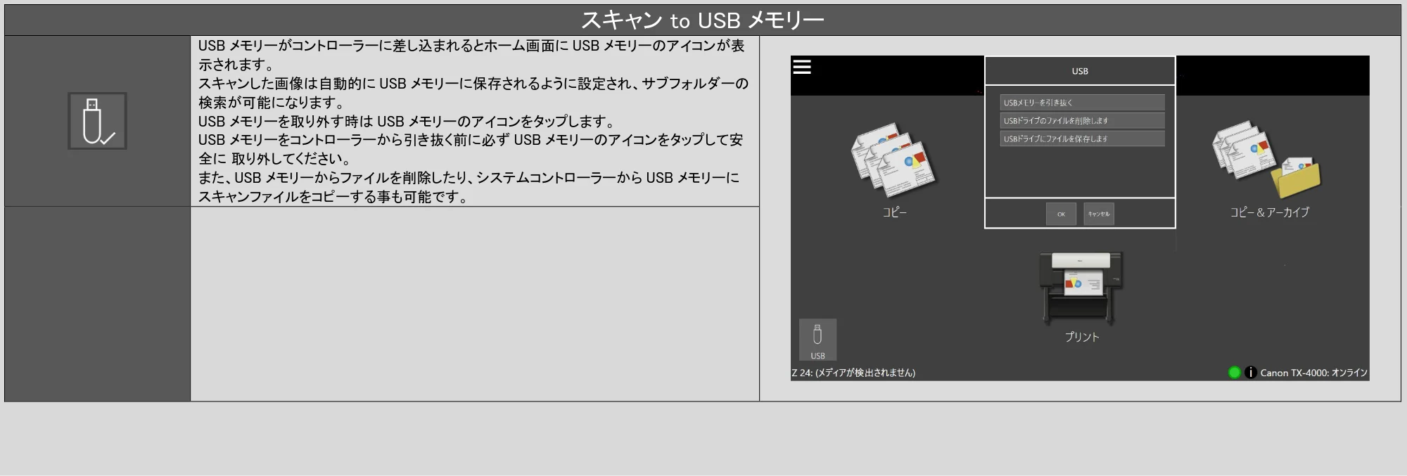キヤノン TZ-32000 SmartWorks MFP6(ver.6.3) PDF版ヘルプ 2024年10月2日掲載 (PDF形式/7.17Mバイト) — スキャン to USBメモリー — 原本ページ — 43ページ