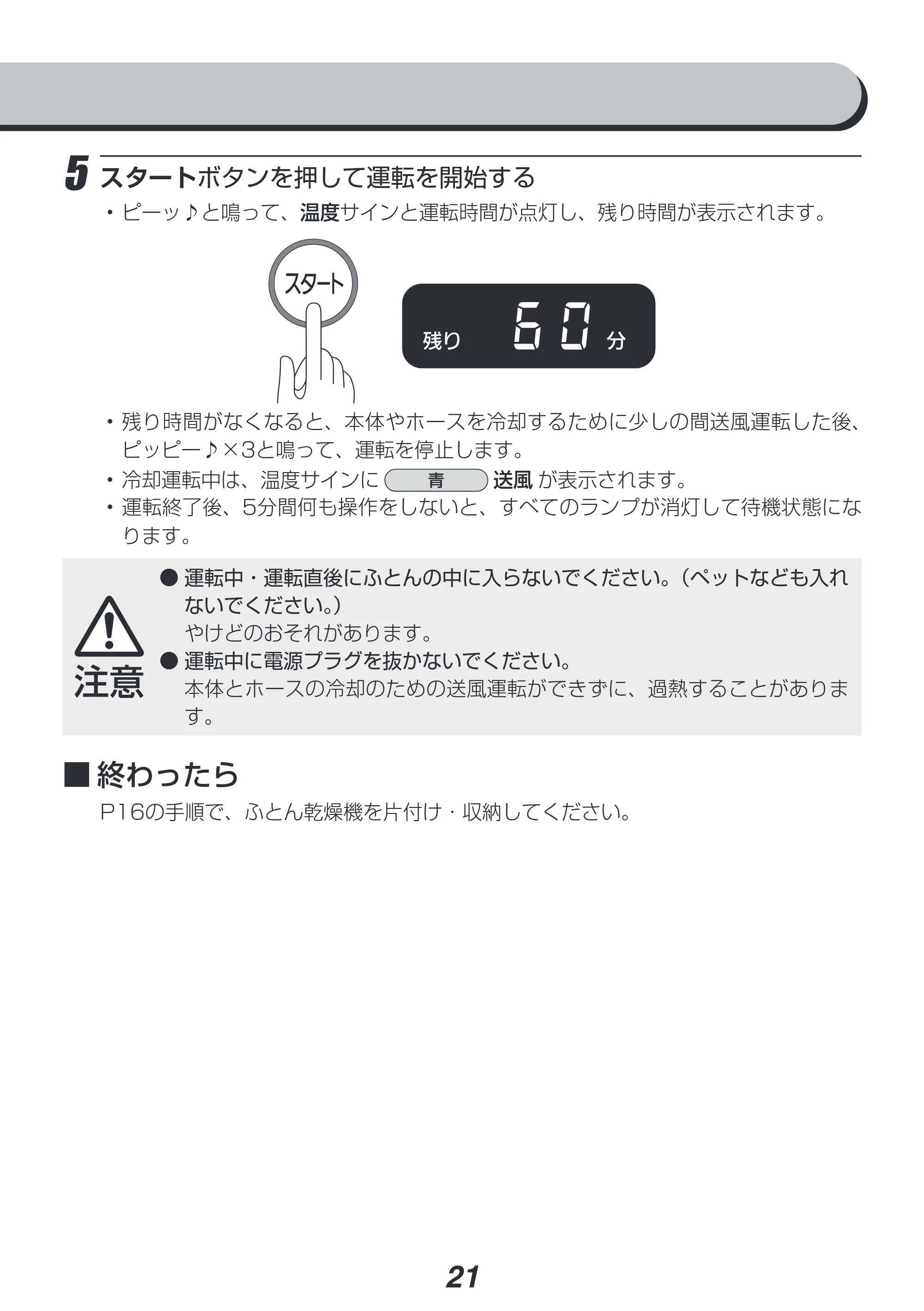 アイリスオーヤマ FK-C4 取扱説明書 — 原本ページ — 21ページ