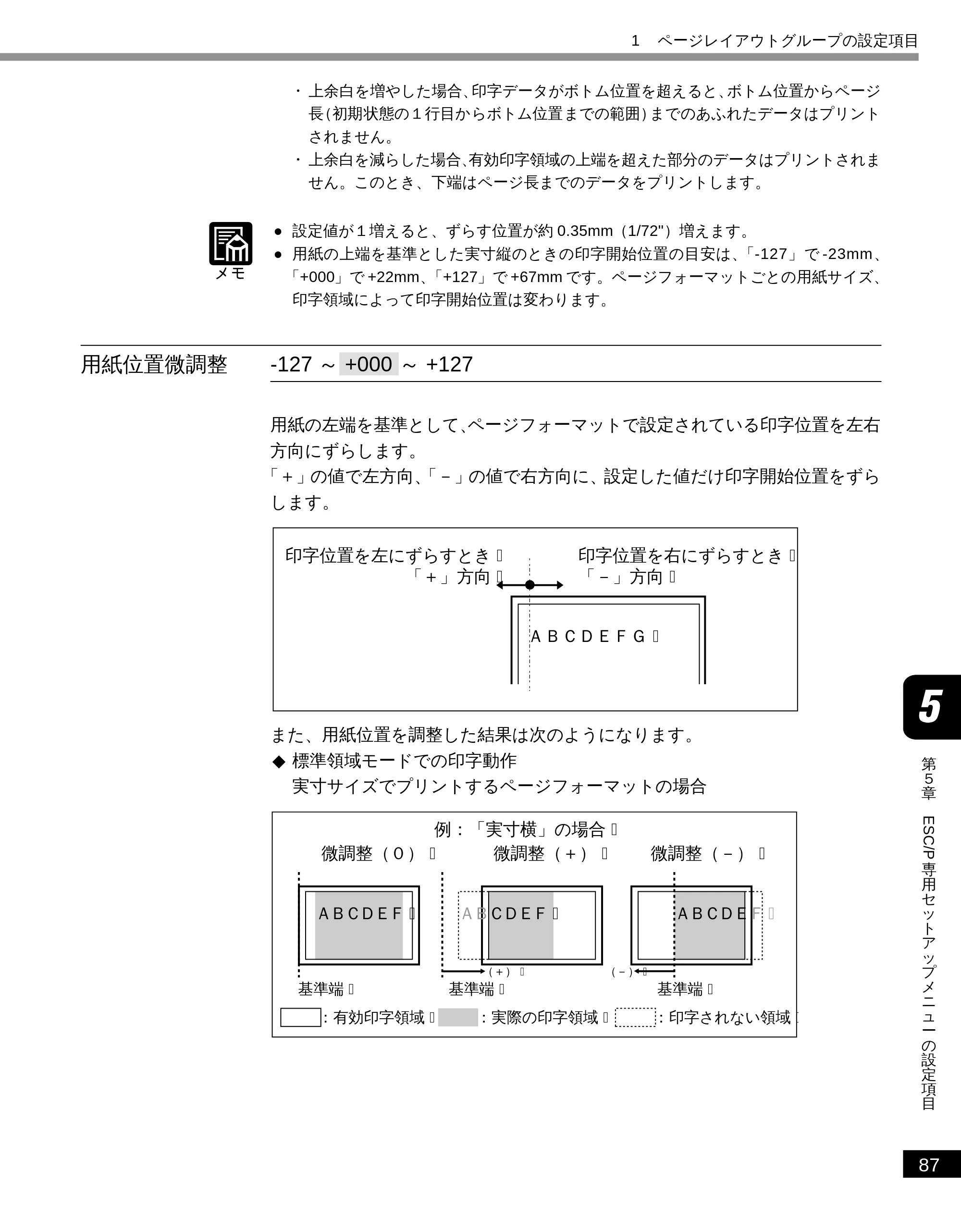 キヤノン LBP-2300 LIPS機能ガイド (PDF形式/2.61Mバイト) — 用紙位置微調整 — 原本ページ — 97ページ