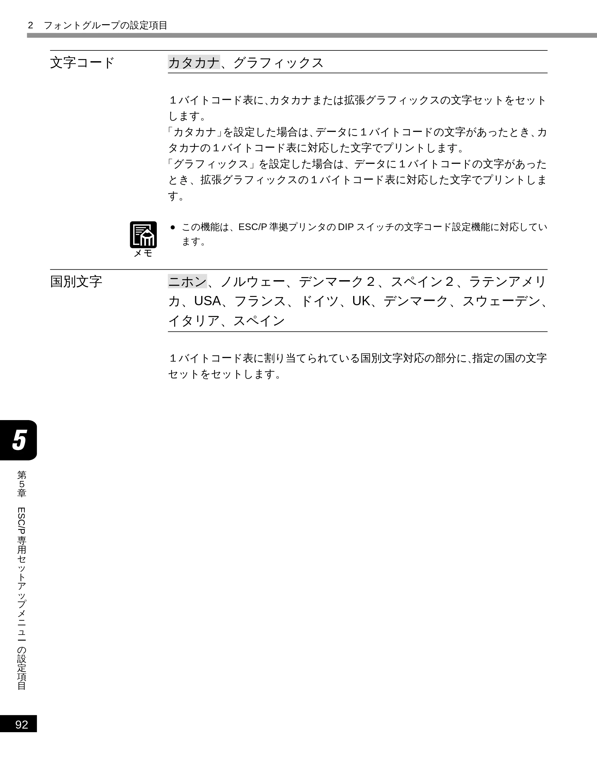 キヤノン LBP-2300 LIPS機能ガイド (PDF形式/2.61Mバイト) — 文字コード — 原本ページ — 102ページ
