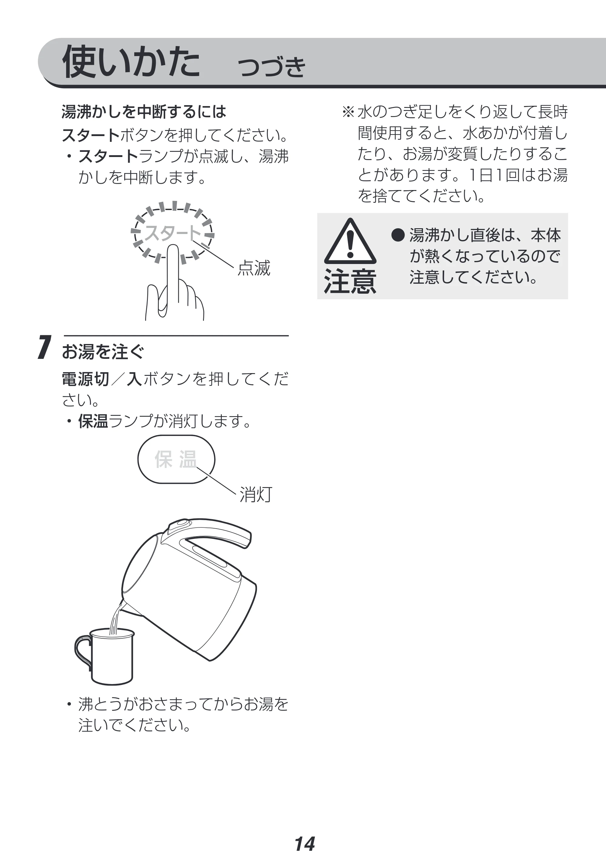 アイリスオーヤマ IKE-D1000T 取扱説明書 — 原本ページ — 14ページ