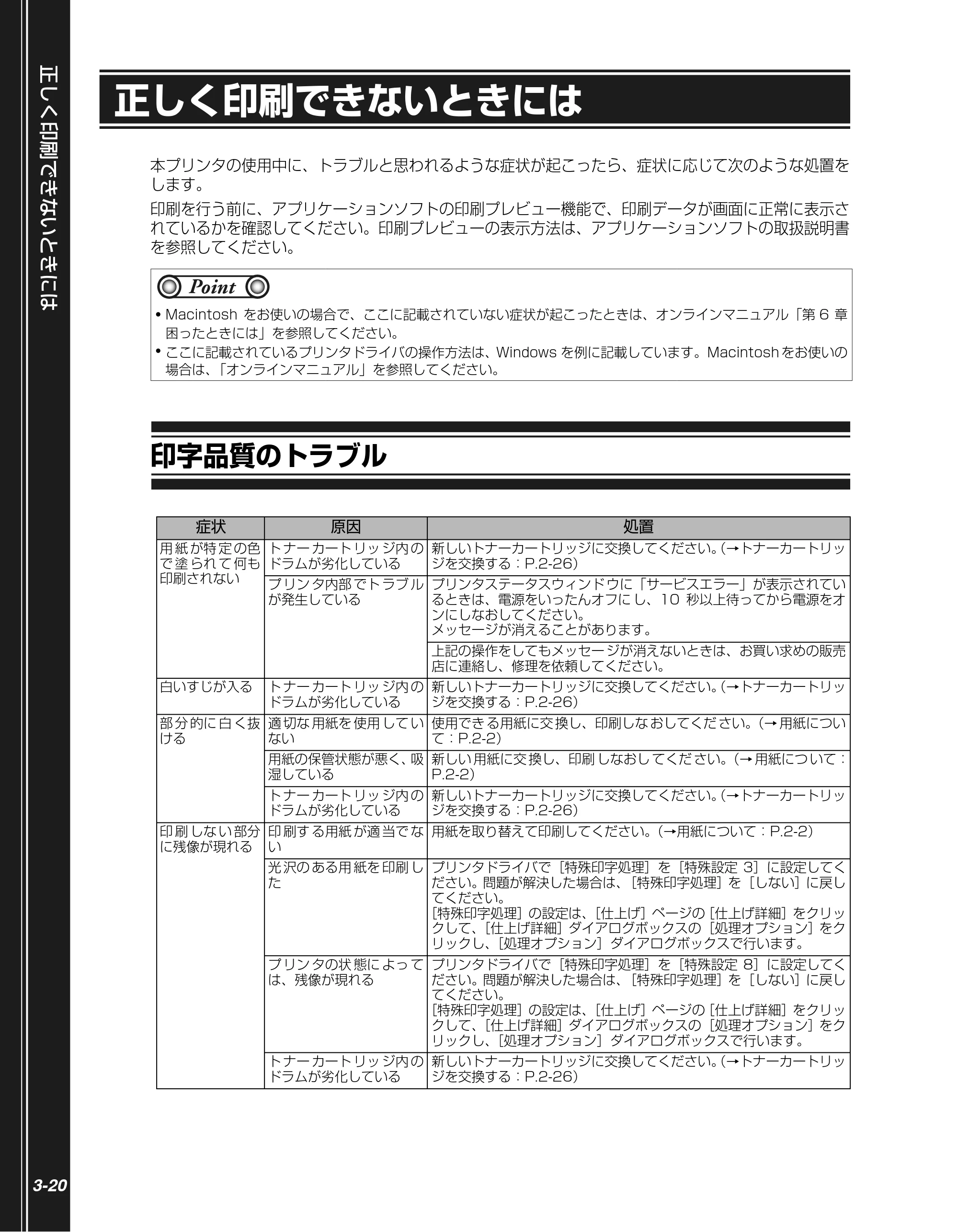 キヤノン LBP5300 かんたん操作ガイド 2007年7月9日更新 （PDF形式／4.41Mバイト） — 正しく印刷できないときには — 原本ページ — 68ページ