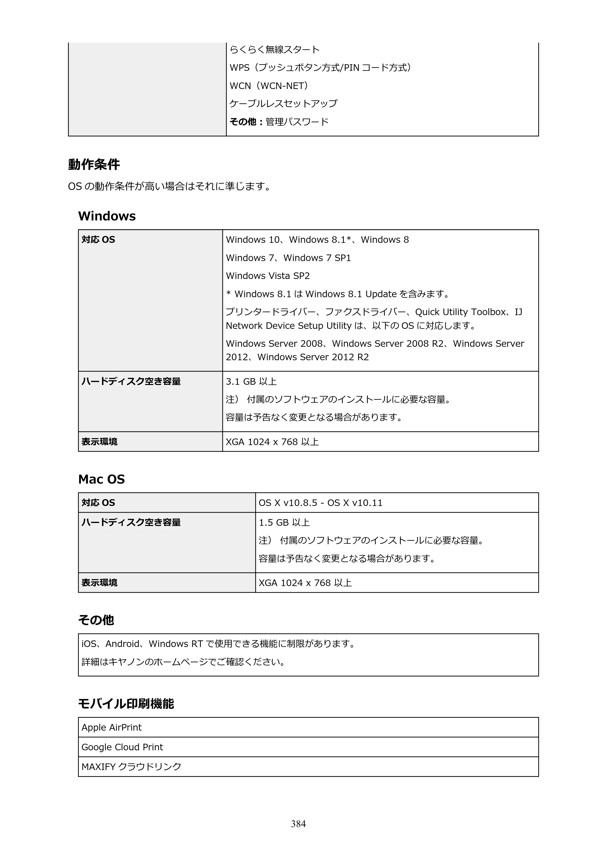 キヤノン MAXIFY MB2730 MB2730 （PDF） オンラインマニュアル - 取扱説明書 - （Mac） 2026年5月21日更新（PDF：13.9MB） — 原本ページ — 384ページ