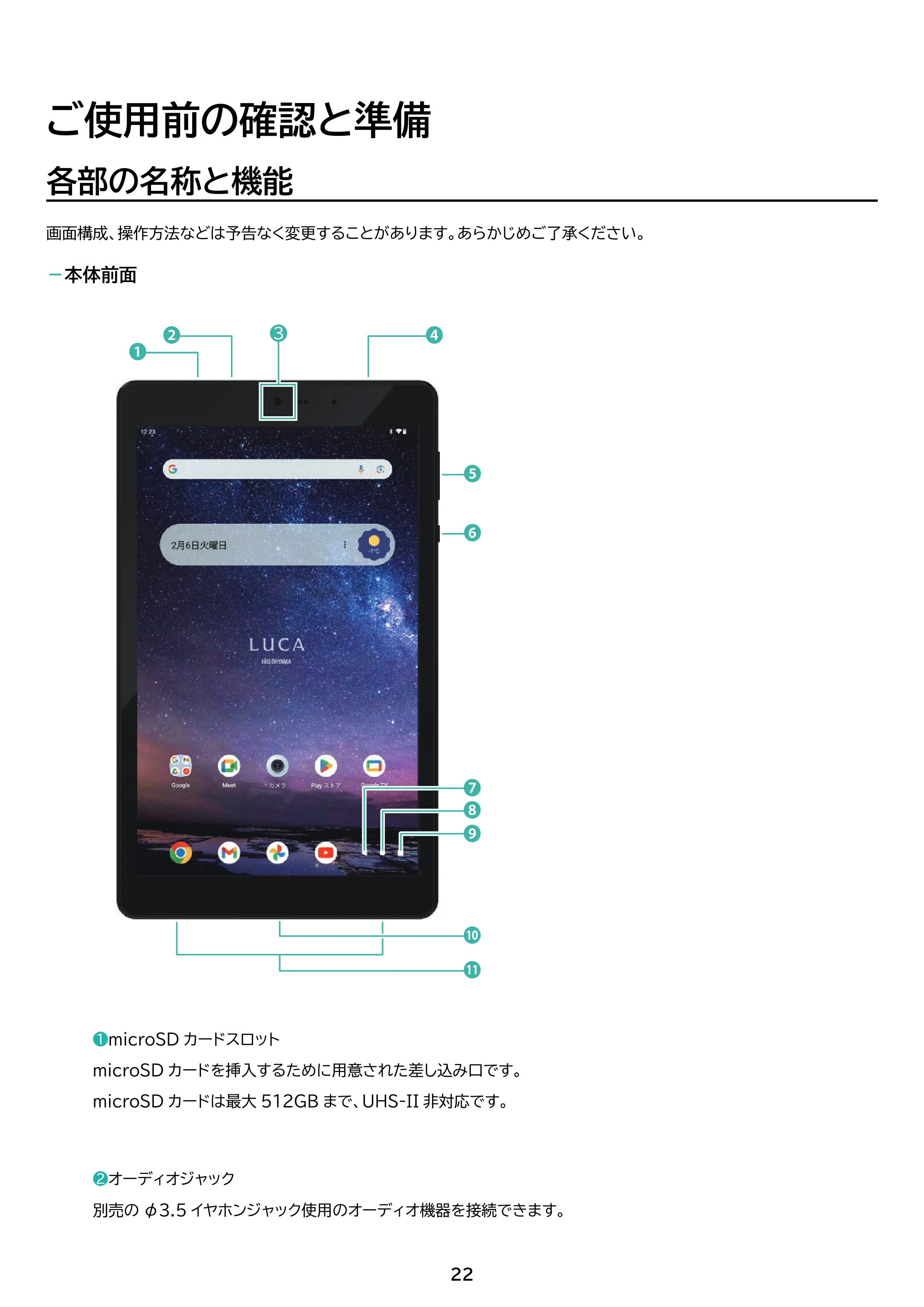 アイリスオーヤマ TM083M4V1-B 取扱説明書 — 原本ページ — 22ページ