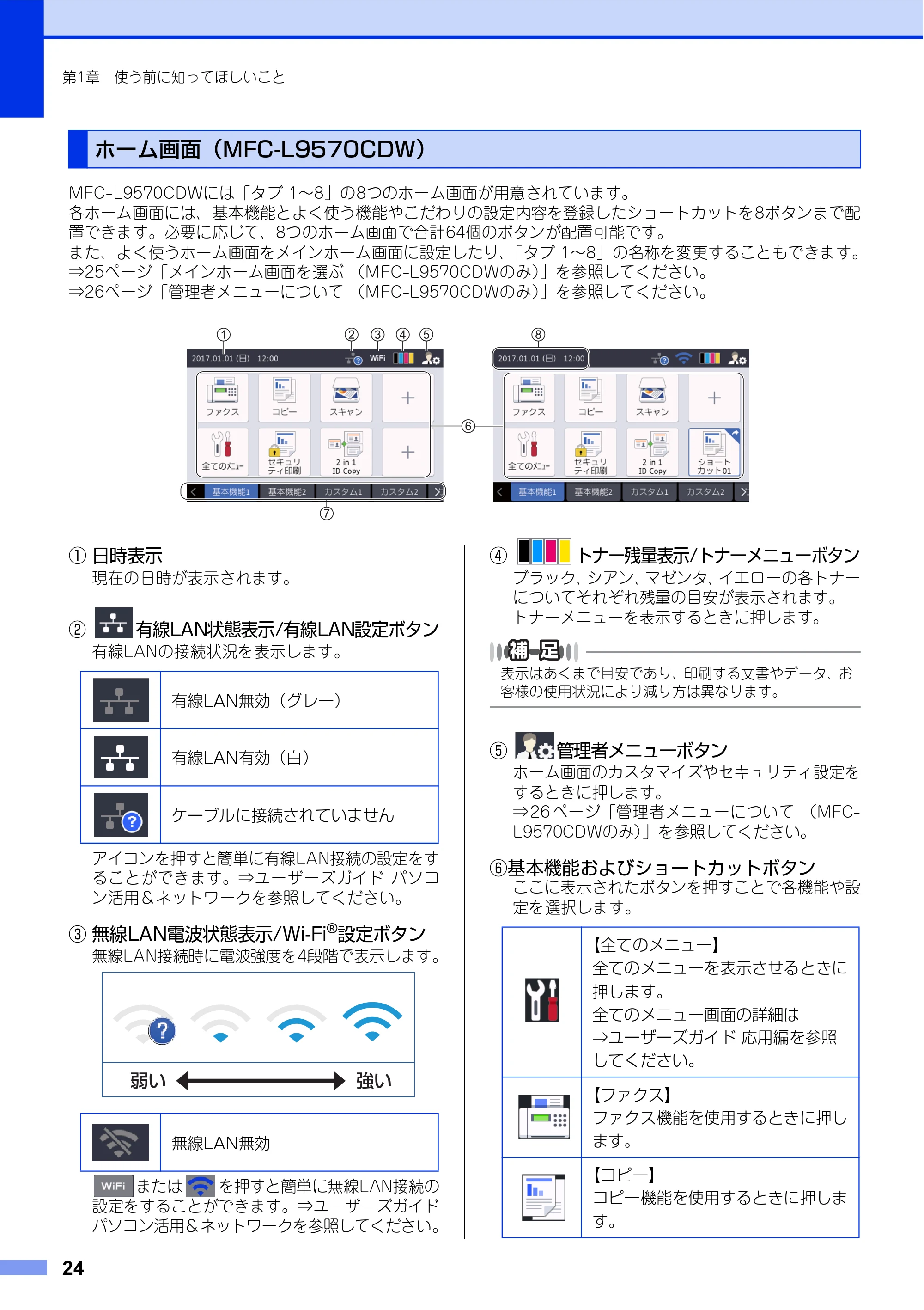 ブラザー MFC-L8610CDW / MFC-L9570CDW ユーザーズガイド ~基本編~ — 原本ページ — 24ページ
