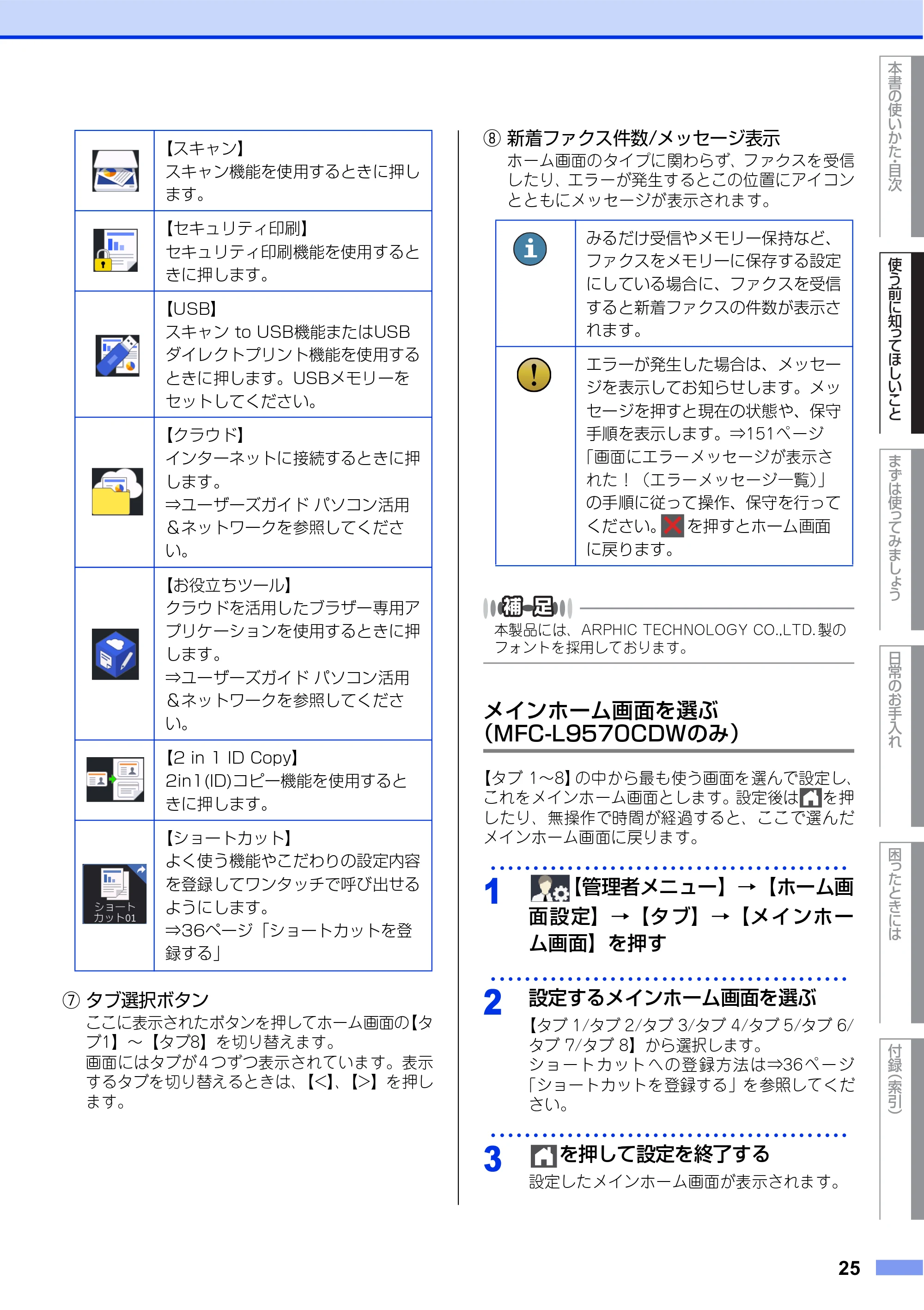 ブラザー MFC-L8610CDW / MFC-L9570CDW ユーザーズガイド ~基本編~ — 原本ページ — 25ページ