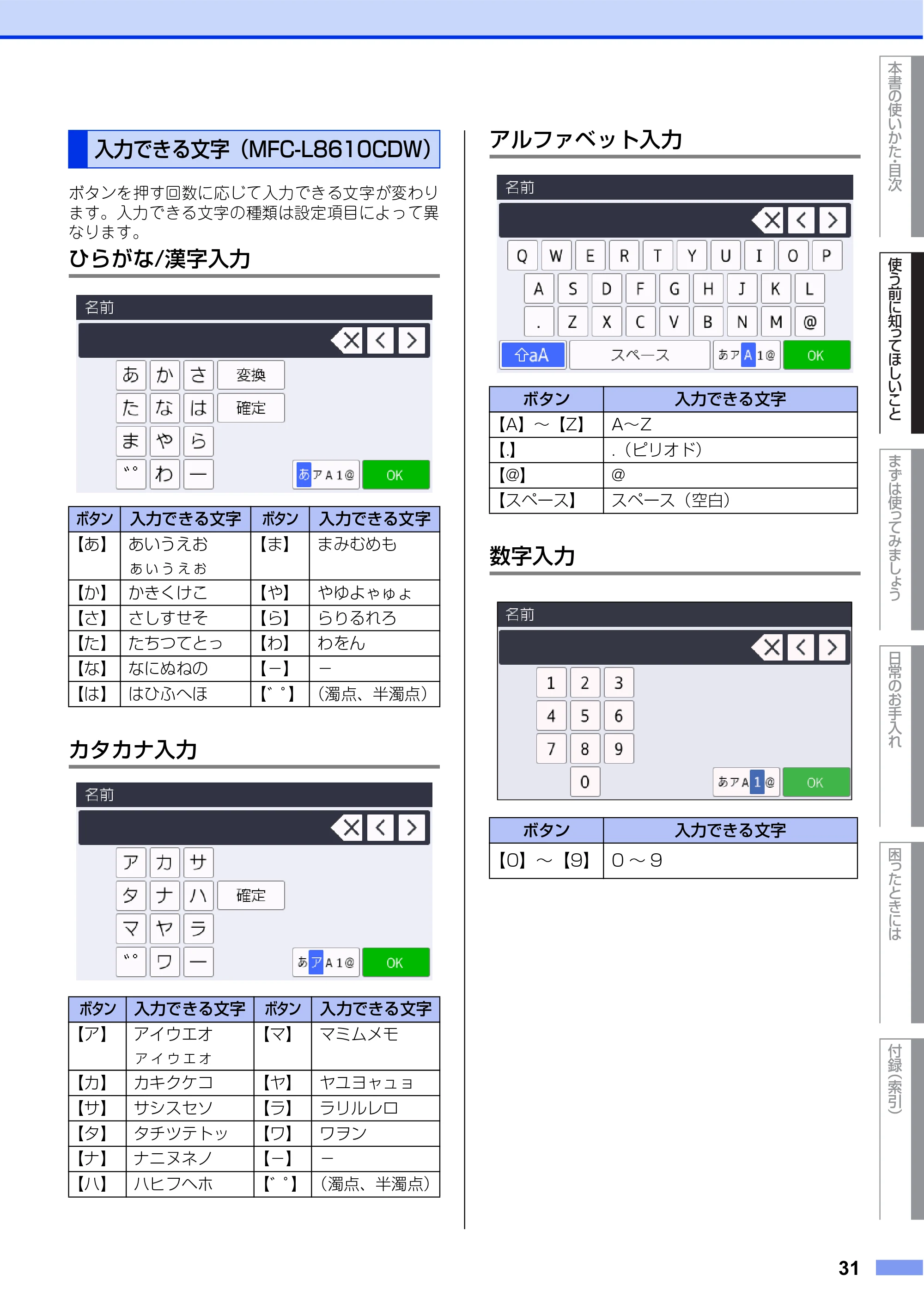 ブラザー MFC-L8610CDW / MFC-L9570CDW ユーザーズガイド ~基本編~ — 原本ページ — 31ページ