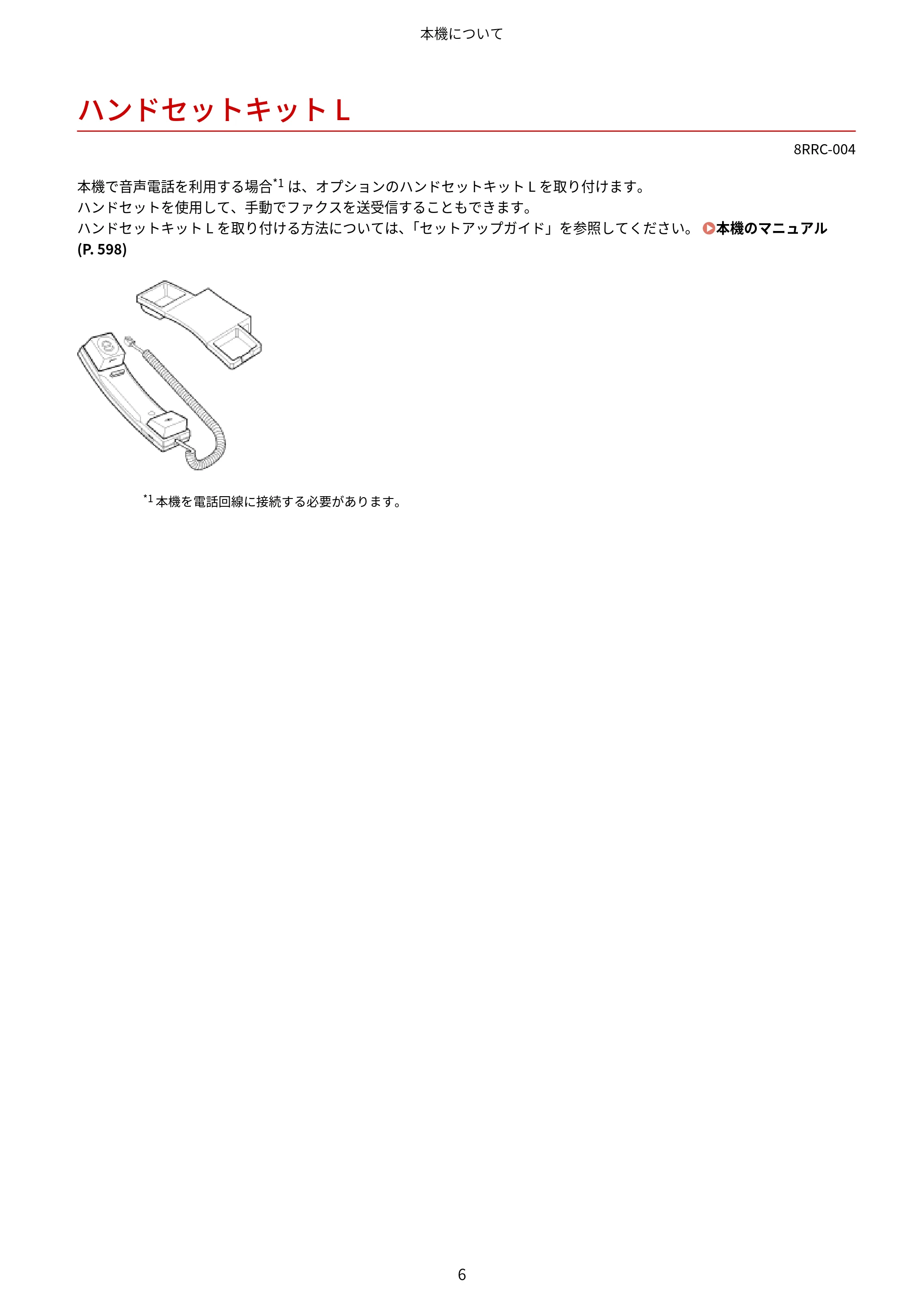 キヤノン MF269dw II・MF266dn II・MF265dw II ユーザーズガイド 2026年6月25日更新(PDF:4.86MB) — ハンドセットキット L — 原本ページ — 15ページ