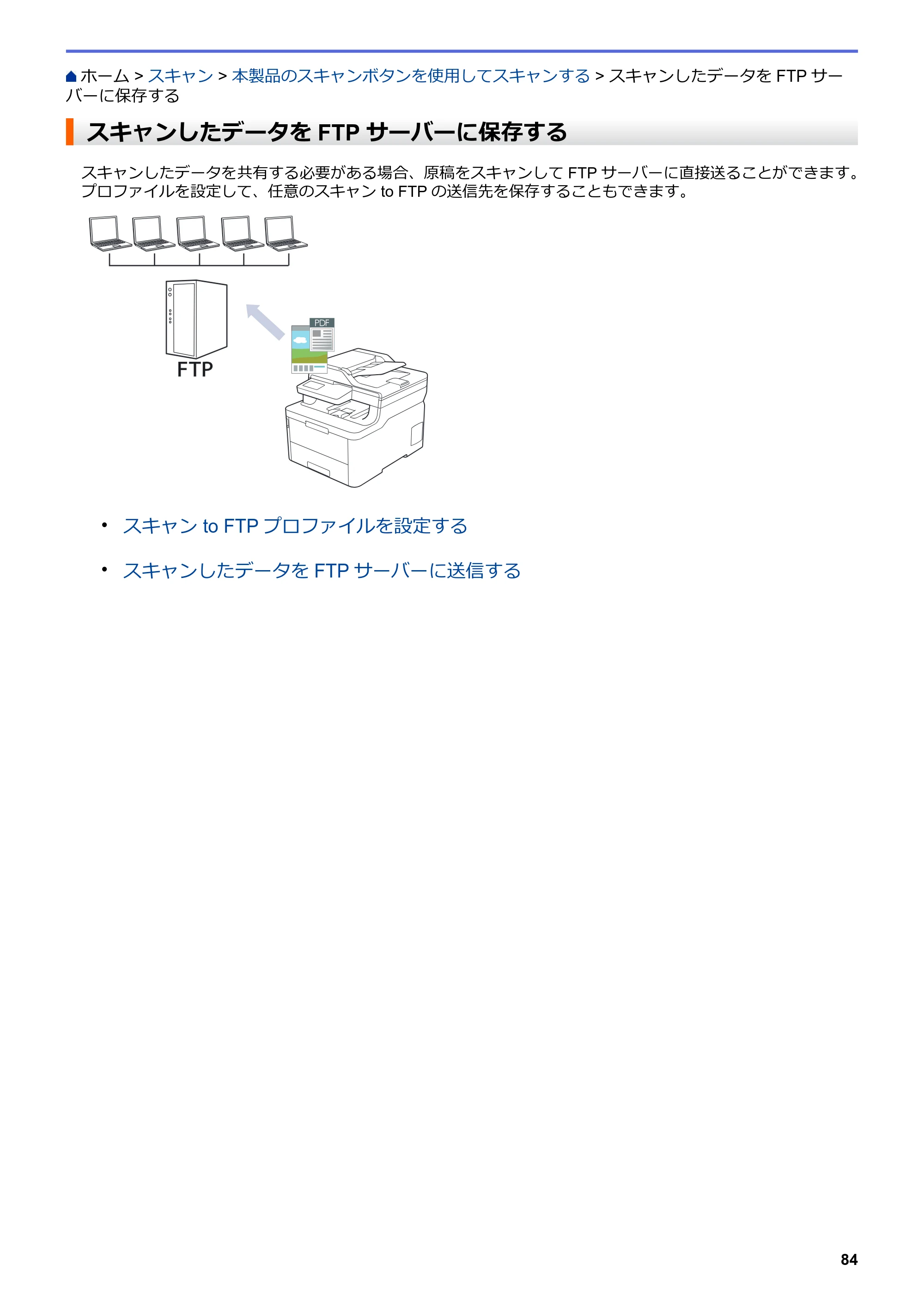ブラザー MFC-L3770CDW オンラインユーザーズガイド — スキャンしたデータをFTPサーバーに保存する — 原本ページ — 91ページ