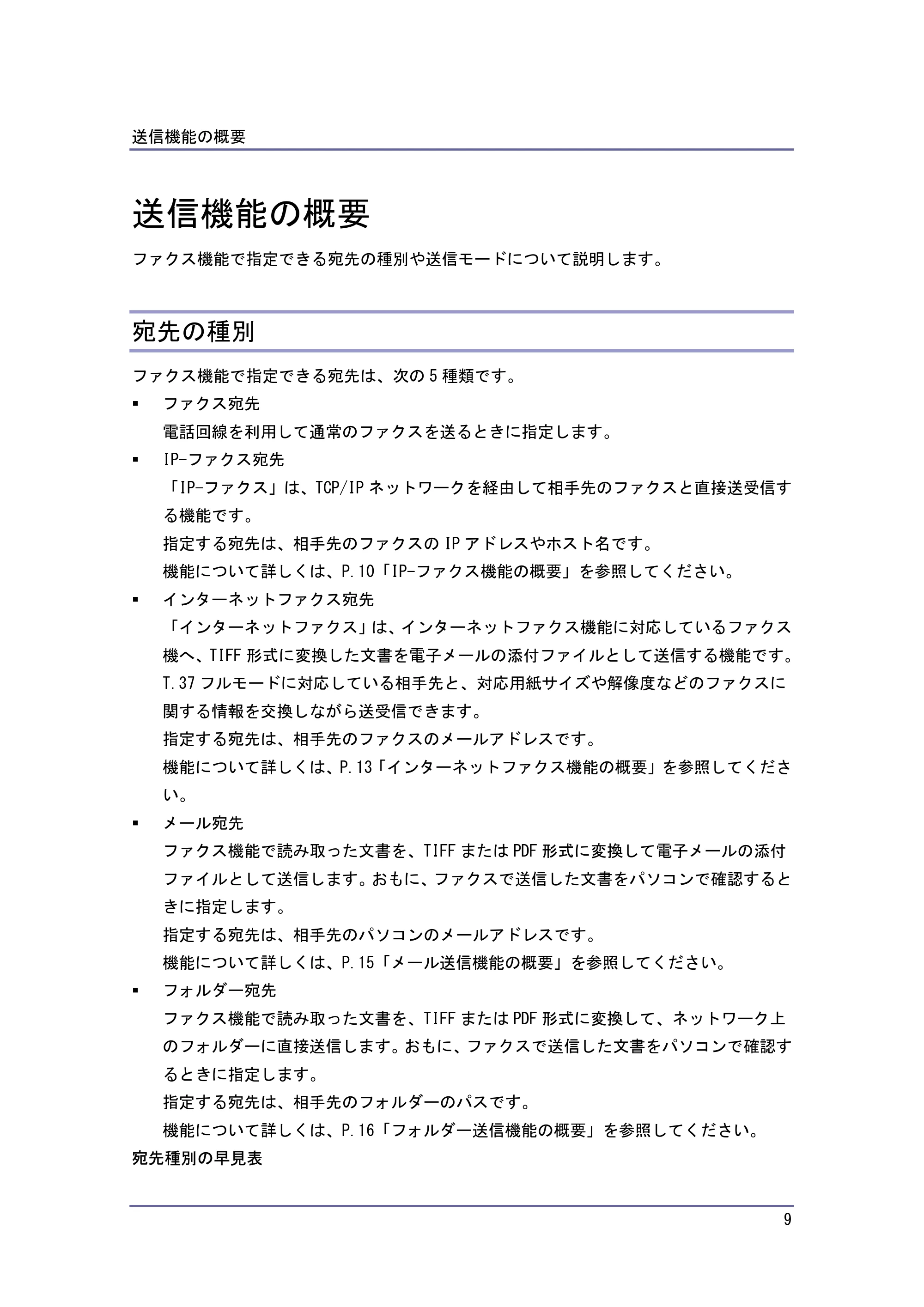 キヤノン PostScript3 ファクス (PDF形式/8.56Mバイト) — 送信機能の概要 — 原本ページ — 9ページ