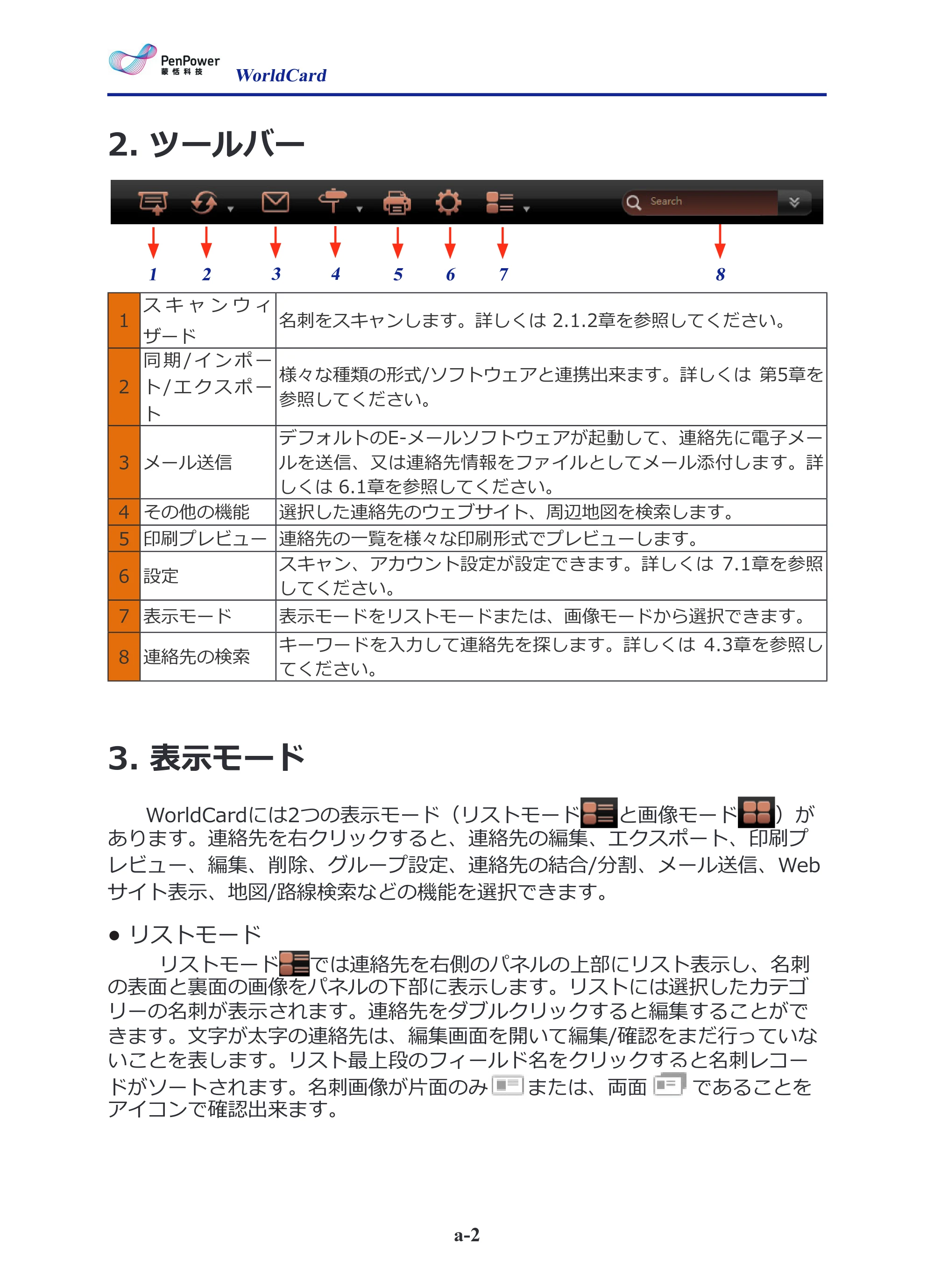サンワサプライ PSC-15UB 取扱説明書 — 2. ツールバー — 原本ページ — 44ページ