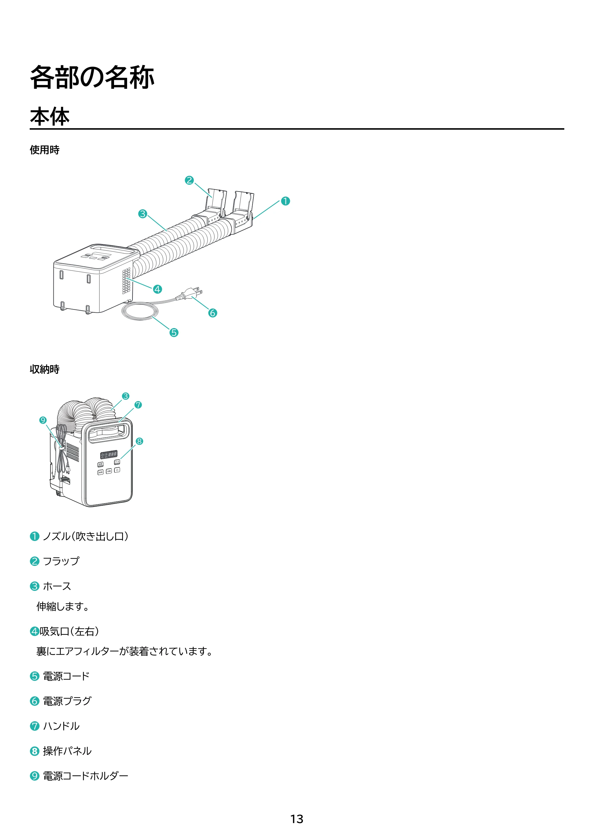 アイリスオーヤマ BSK-210 取扱説明書 — 原本ページ — 13ページ