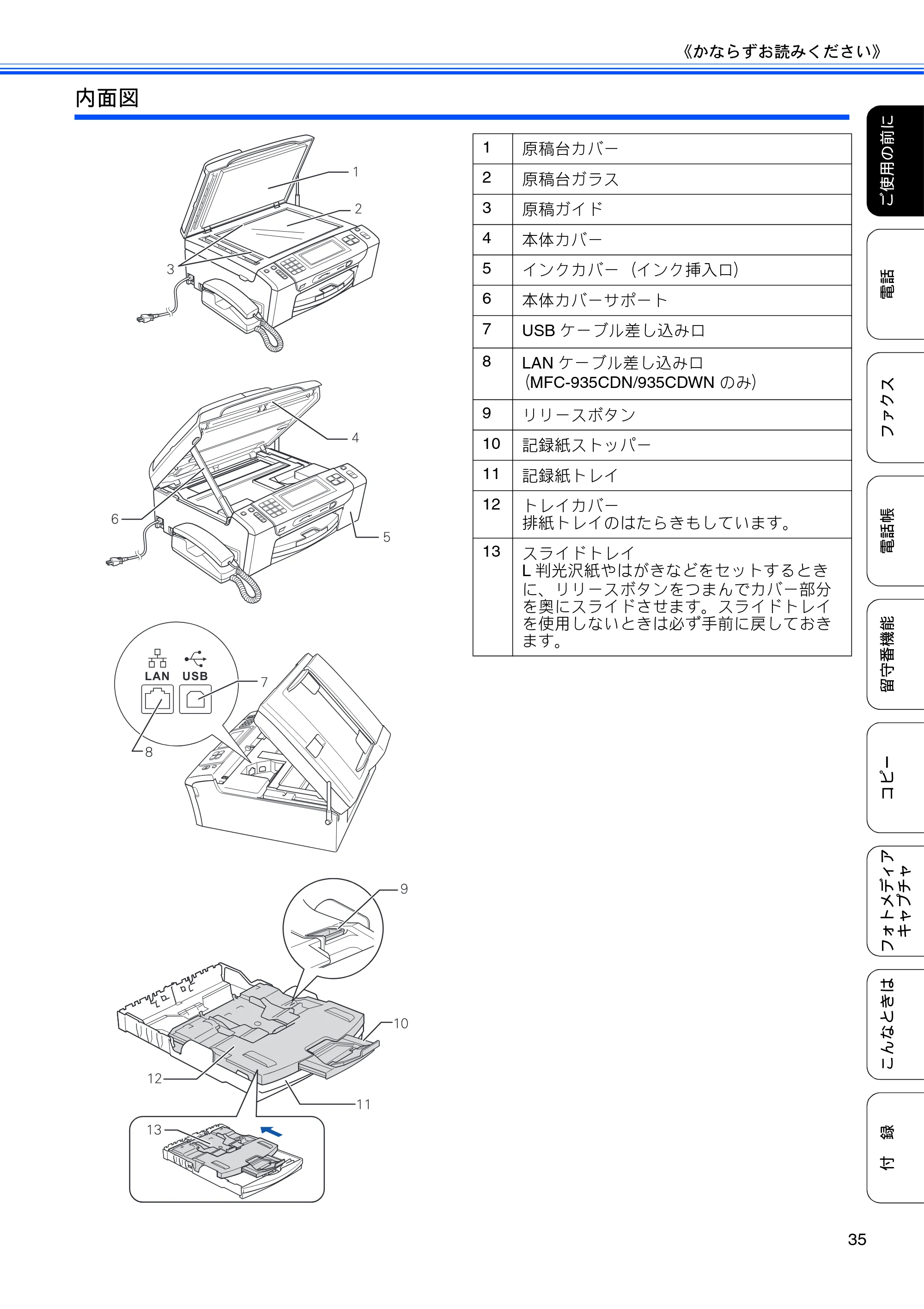 ブラザー MFC-735CD / MFC-735CDW / MFC-935CDN / MFC-935CDWN ユーザーズガイド ~基本編~ — 原本ページ — 37ページ