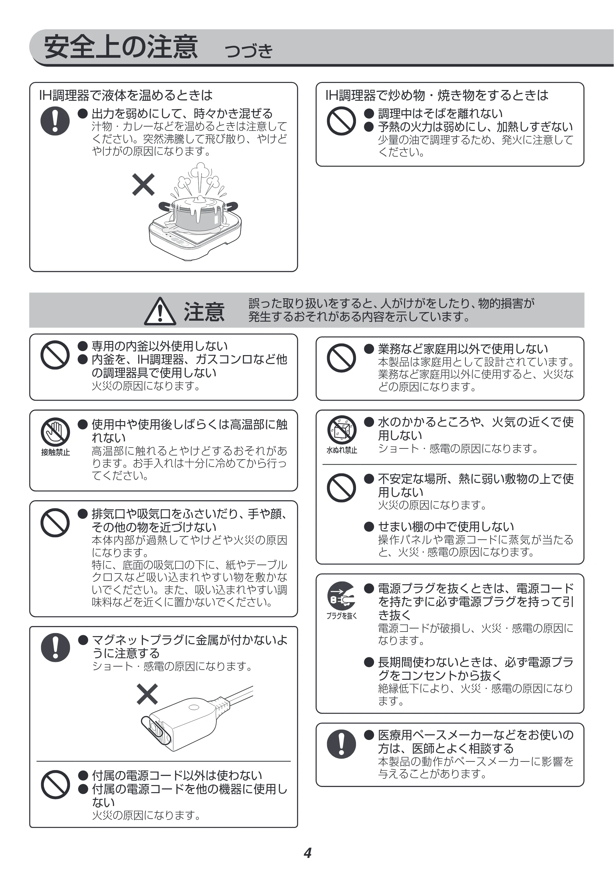 アイリスオーヤマ KRC-IM30 取扱説明書 — 原本ページ — 4ページ