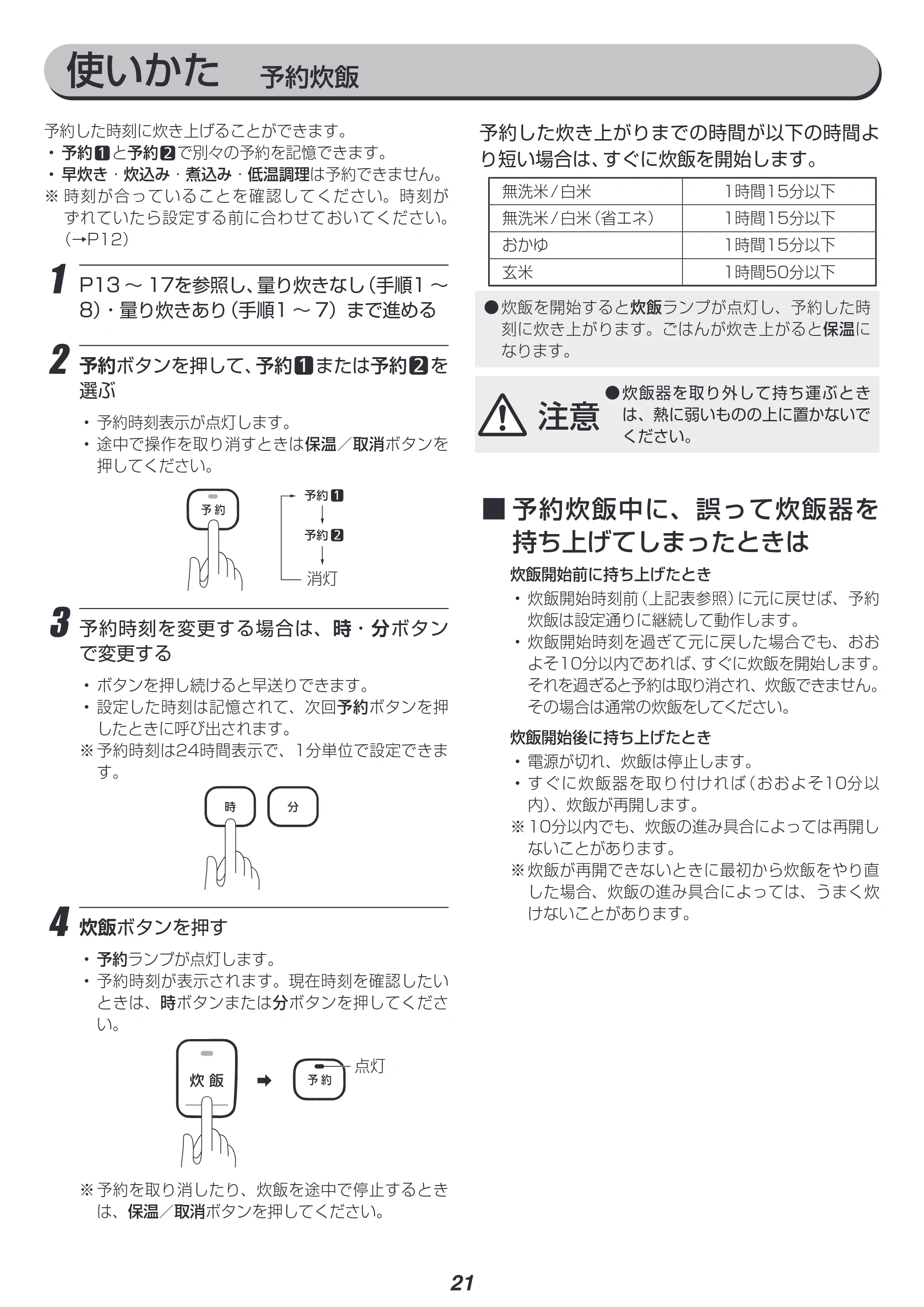 アイリスオーヤマ KRC-IM30 取扱説明書 — 原本ページ — 21ページ