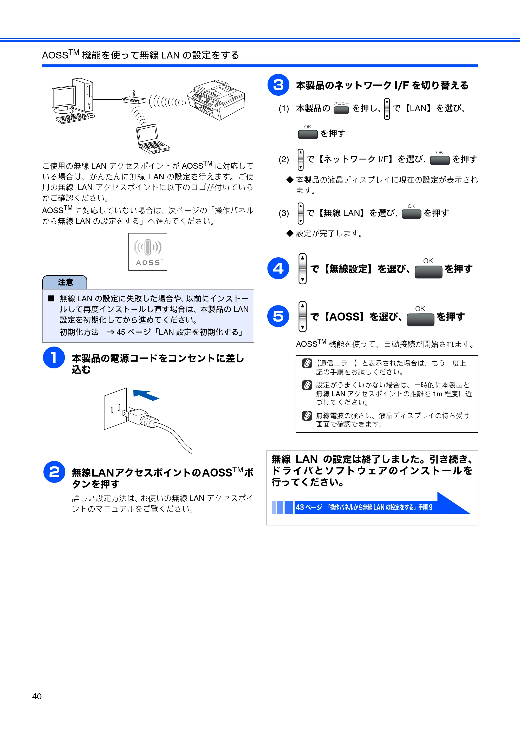 ブラザー MFC-460CN かんたん設置ガイド — 原本ページ — 42ページ