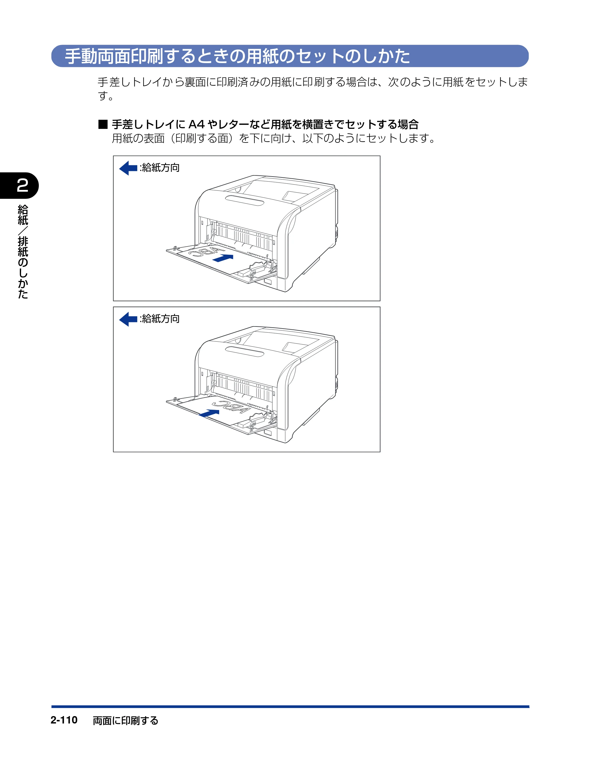 キヤノン LBP5600SE ユーザーズガイド 2006年11月15日 掲載 （PDF形式／17.68Mバイト） — 手動両面印刷するときの用紙のセットのしかた — 原本ページ — 156ページ