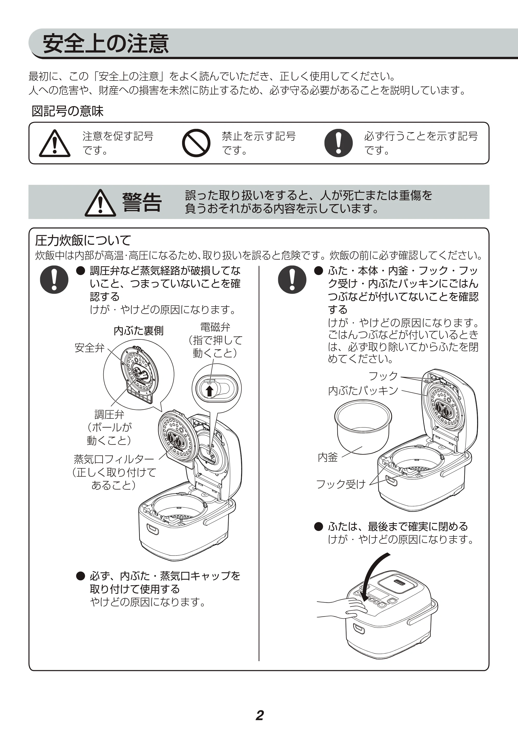 アイリスオーヤマ RC-PA30 取扱説明書 — 原本ページ — 2ページ