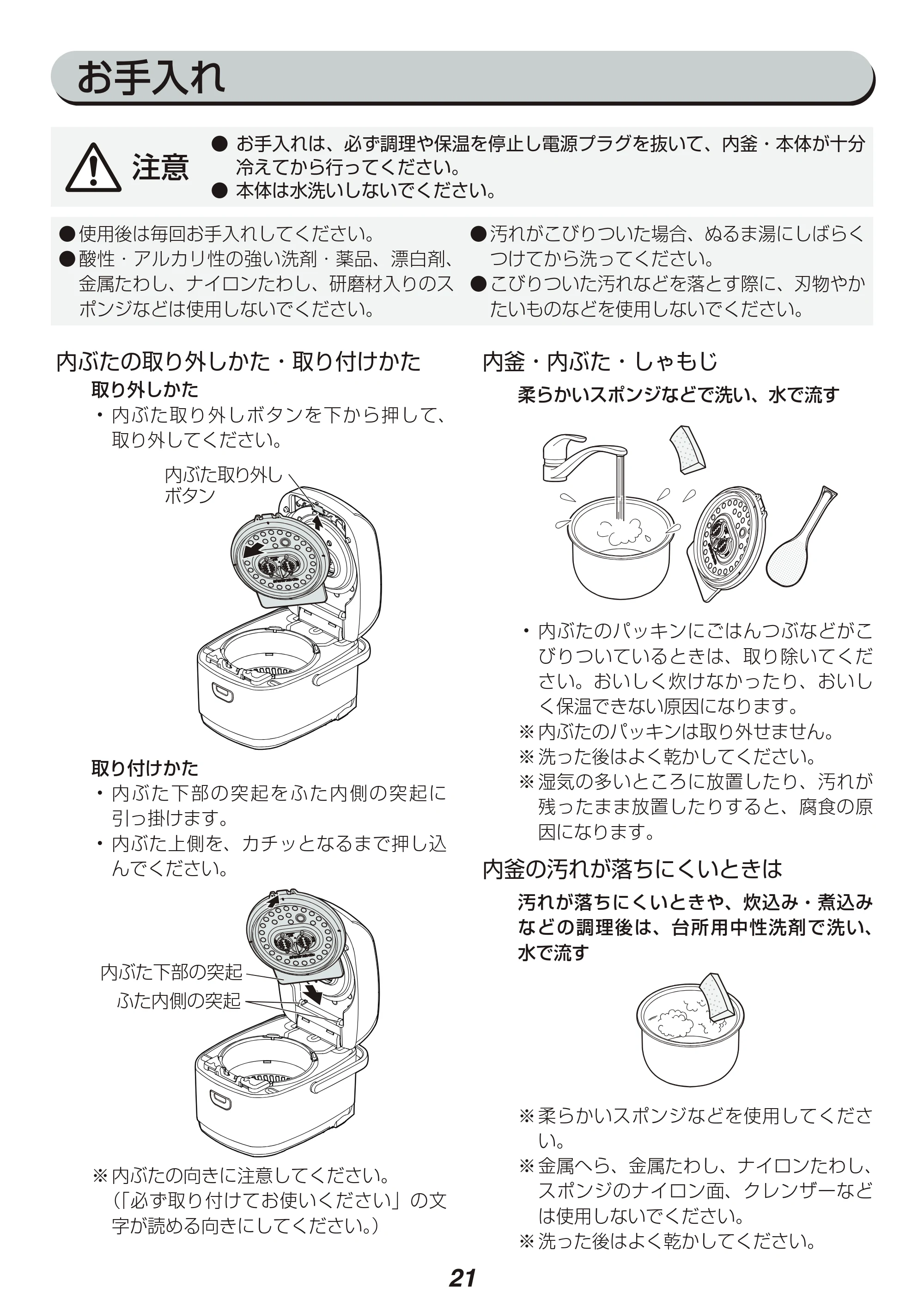 アイリスオーヤマ RC-PA30 取扱説明書 — 原本ページ — 21ページ