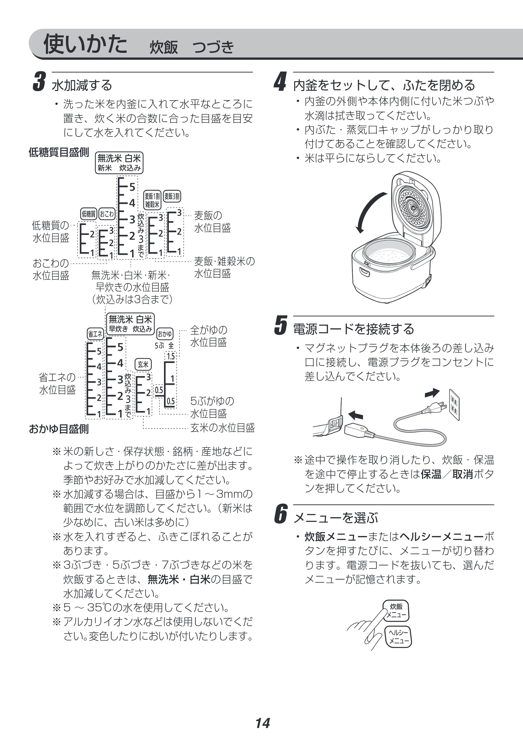 アイリスオーヤマ RC-ME50 取扱説明書 — 原本ページ — 14ページ