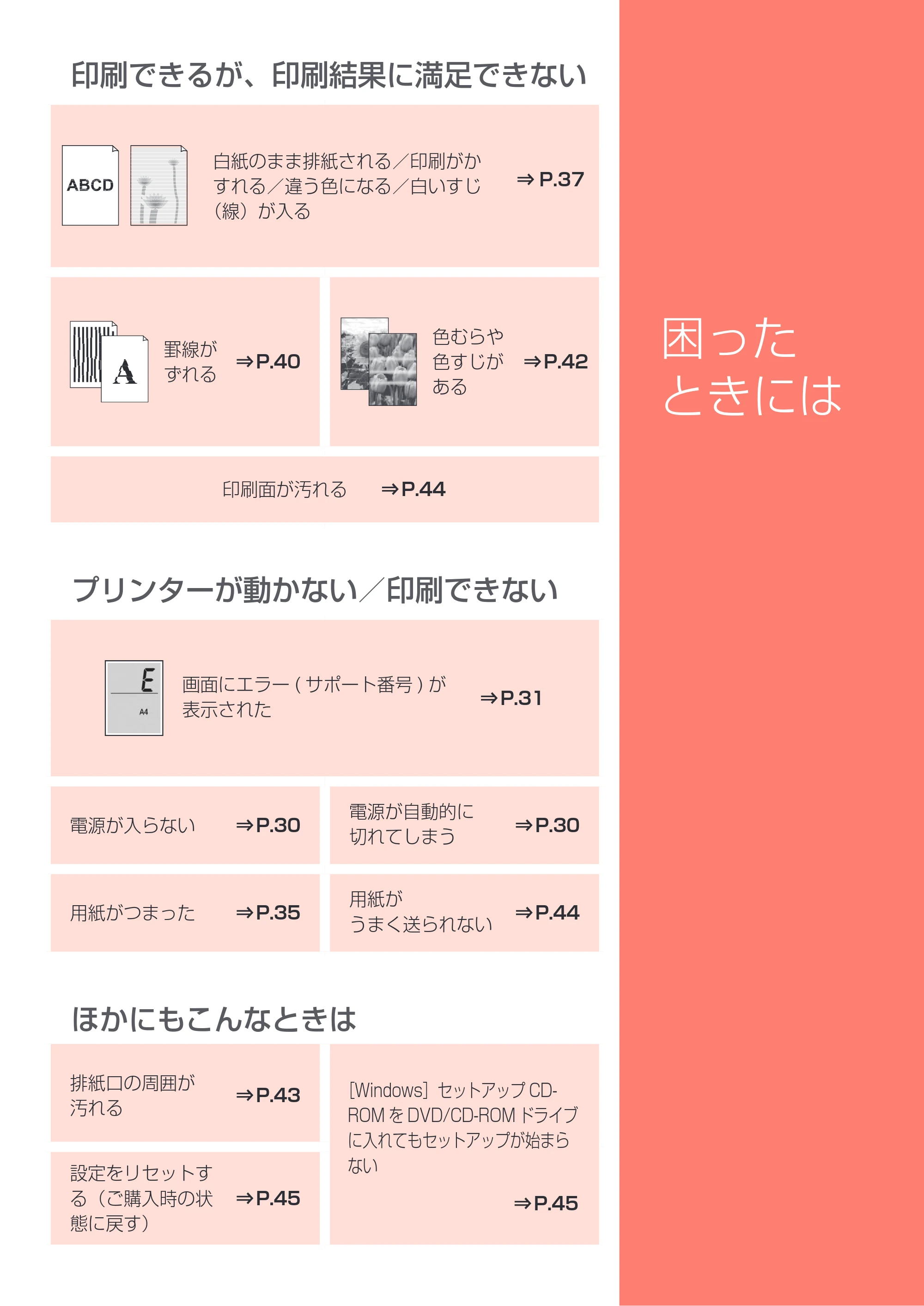 キヤノン PIXUS TS3330 設置・基本操作マニュアル 2020年3月19日掲載（PDF：3.13MB） — 困ったときには — 原本ページ — 31ページ