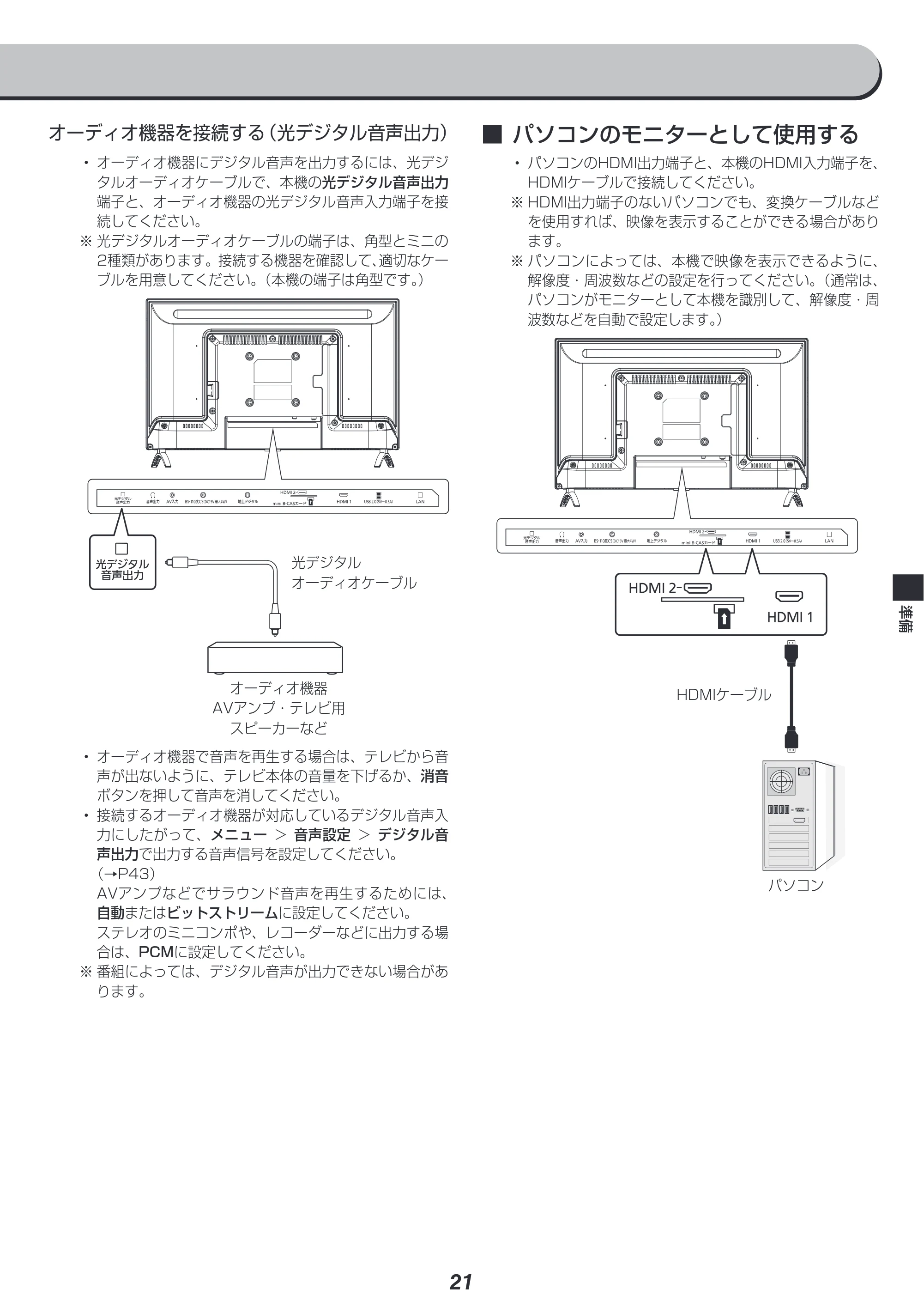 アイリスオーヤマ LT-24B320 取扱説明書 — 原本ページ — 21ページ